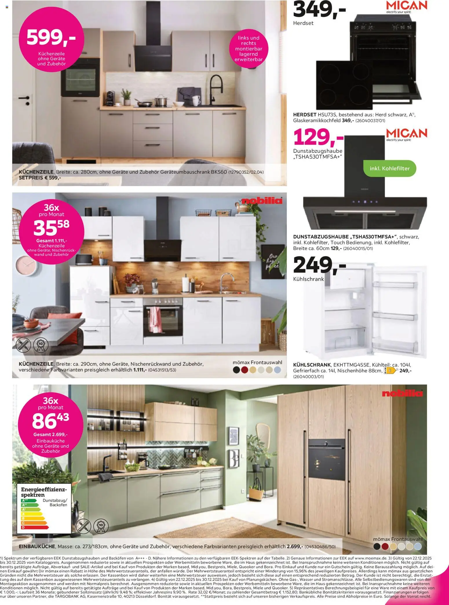 Mömax Prospekt 	 – gültig ab 20.12.2025 | Seite: 4 | Produkte: Miele, Einbauküche, Küchenzeile, Backofen