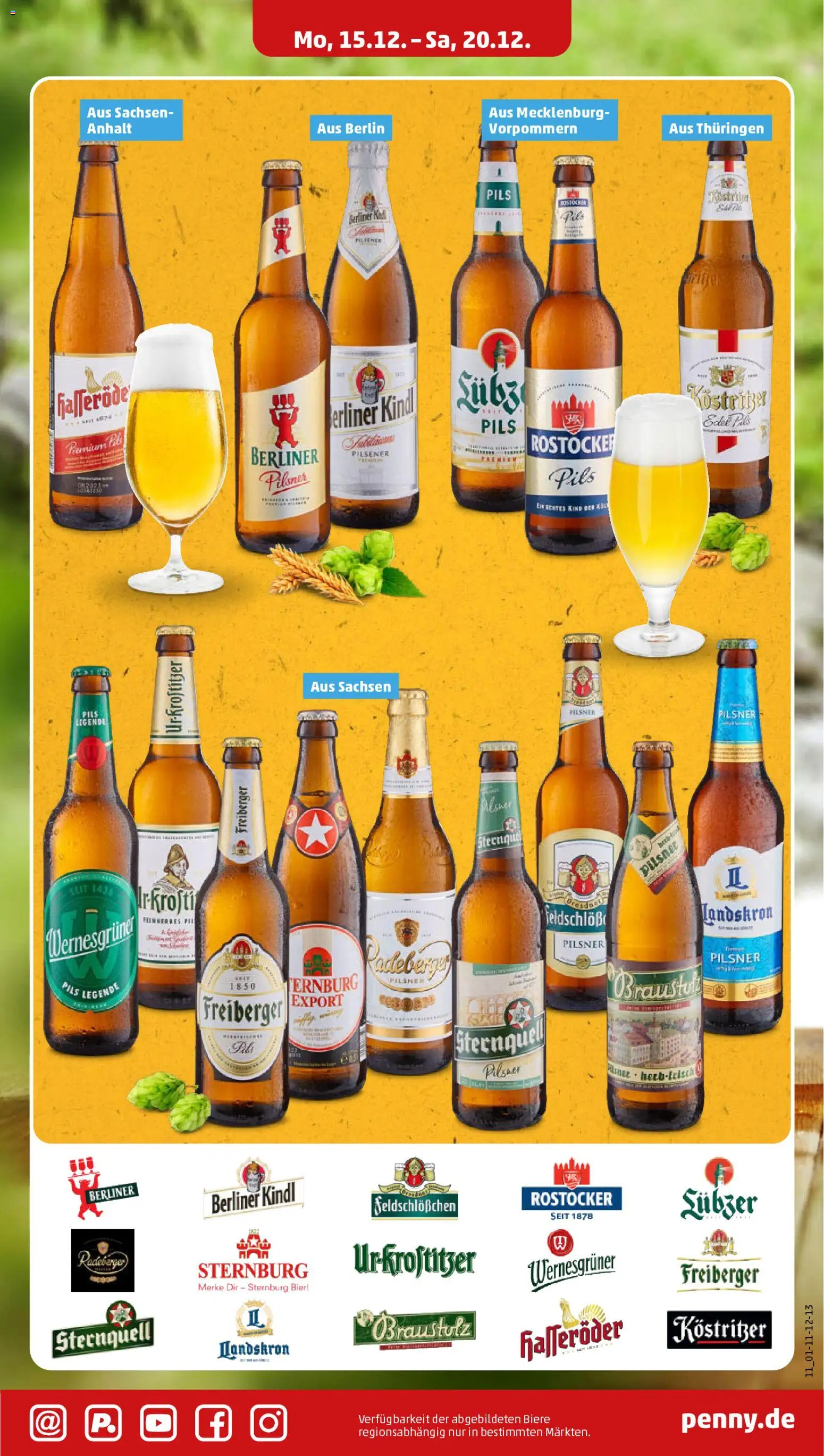 Penny Prospekt 	 – gültig ab 15.12.2025 | Seite: 15 | Produkte: Berliner, Bier, Pils, Wernesgruner