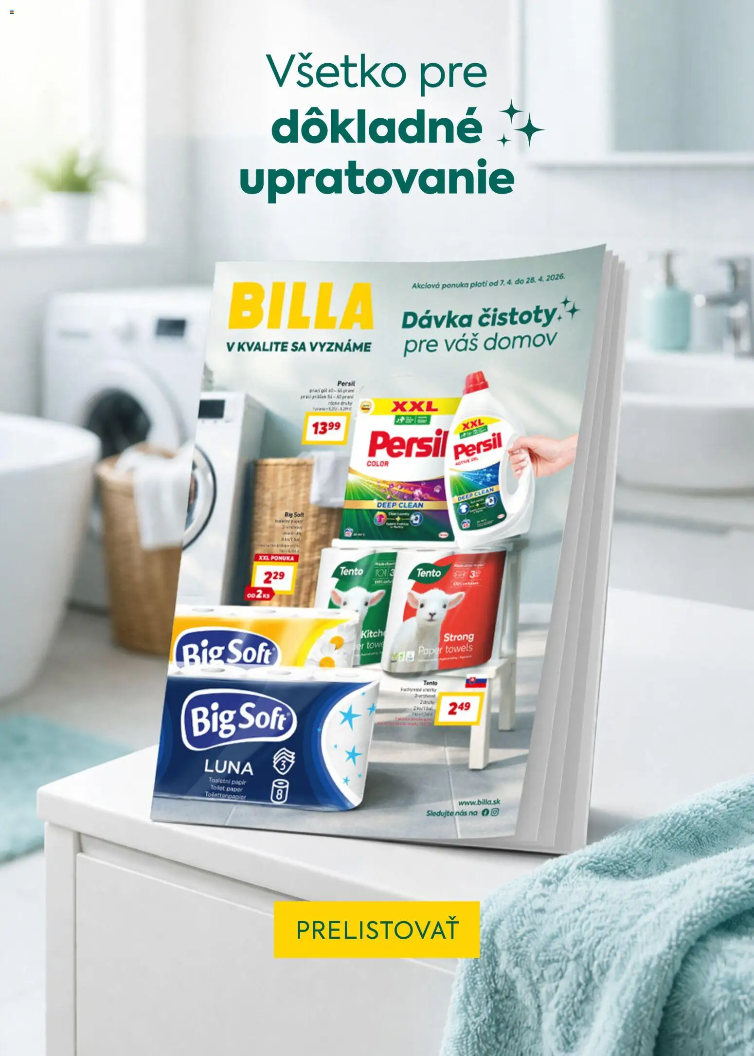 Nové Billa akcie – leták je platný od 22.04.2026 | Strana: 27 | Produkty: Persil