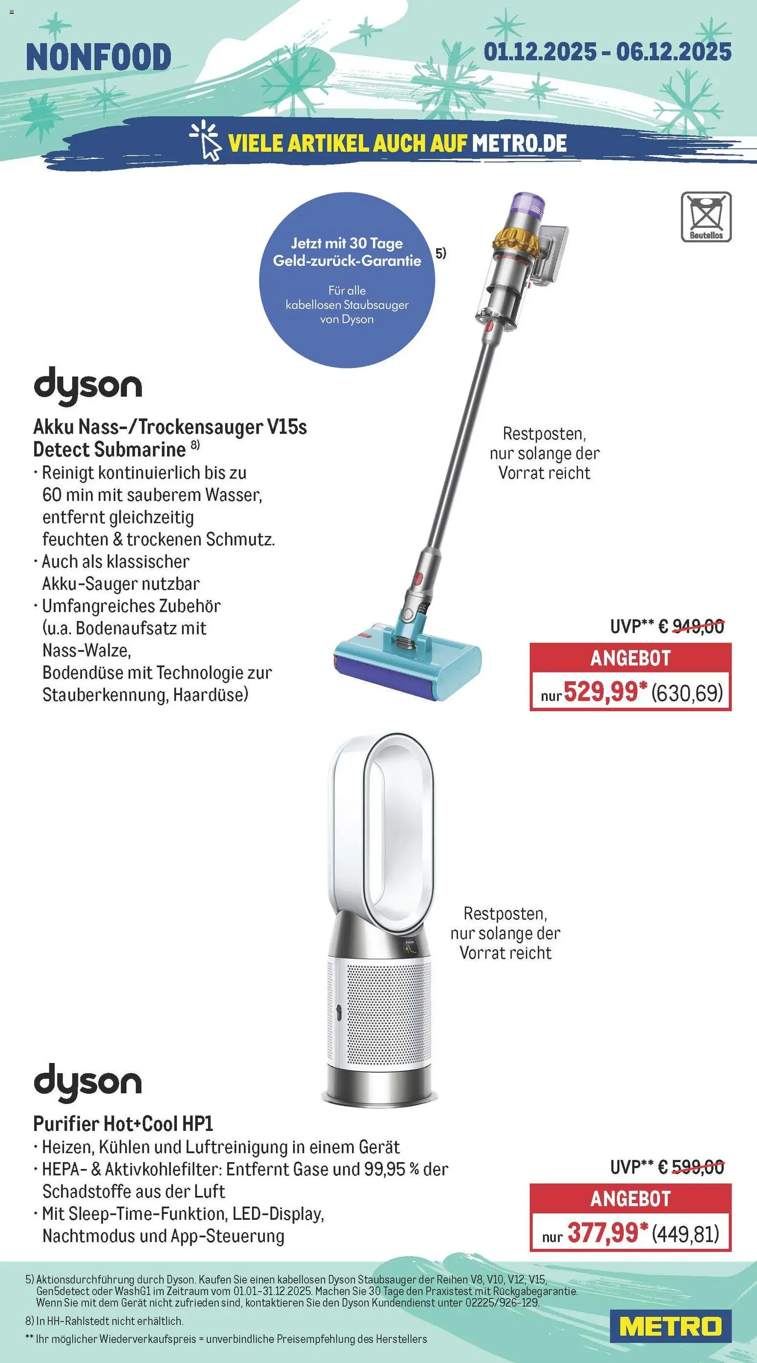 Metro Prospekt 	 – gültig ab 01.12.2025 | Seite: 18 | Produkte: Dyson, Staubsauger