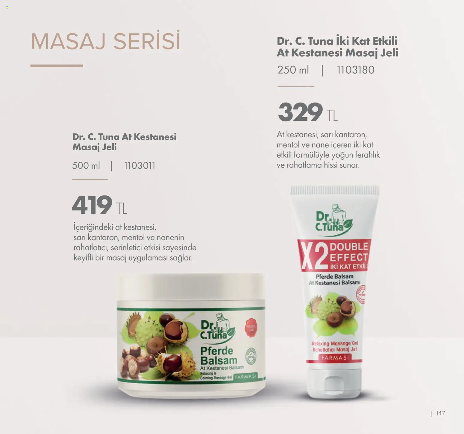 Farmasi Katalog - 01.01.2026 tarihinden itibaren geçerlidir | Sayfa: 147 | Ürünler: At Kestanesi, Nane