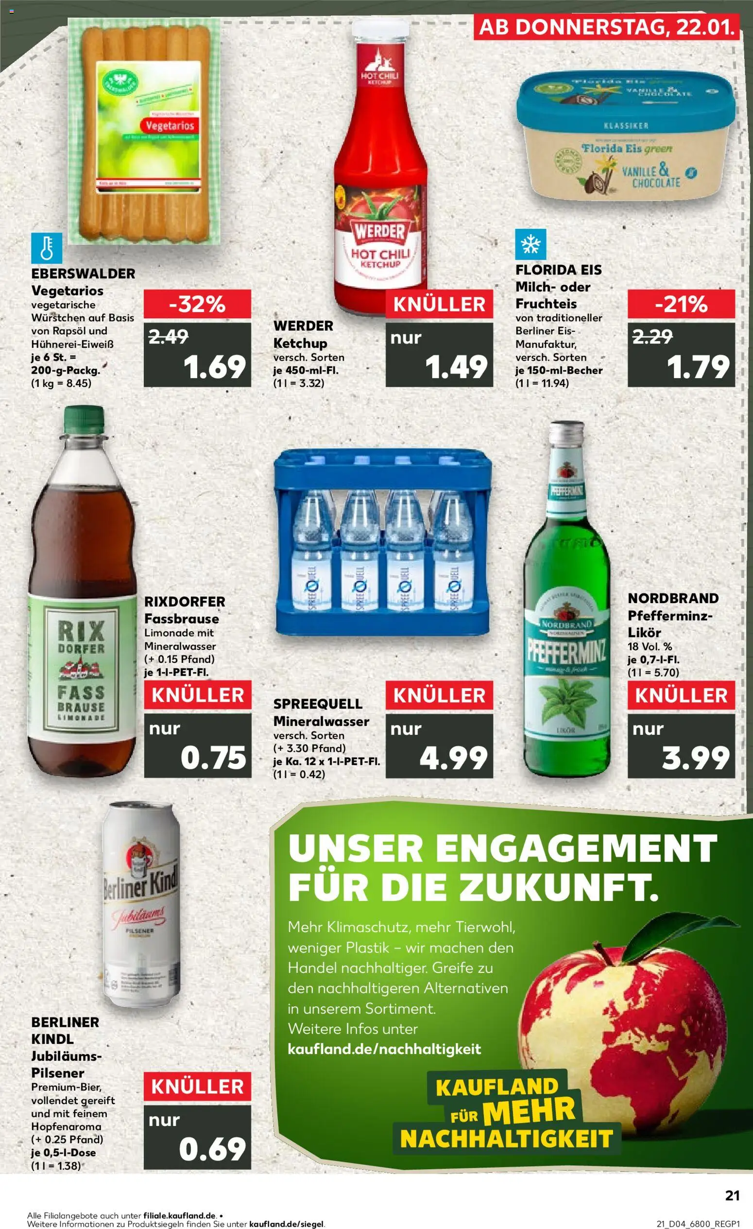 Kaufland prospekt Berlin	 – gültig ab 25.01.2026 | Seite: 21 | Produkte: Berliner, Rapsöl, Likör, Fassbrause