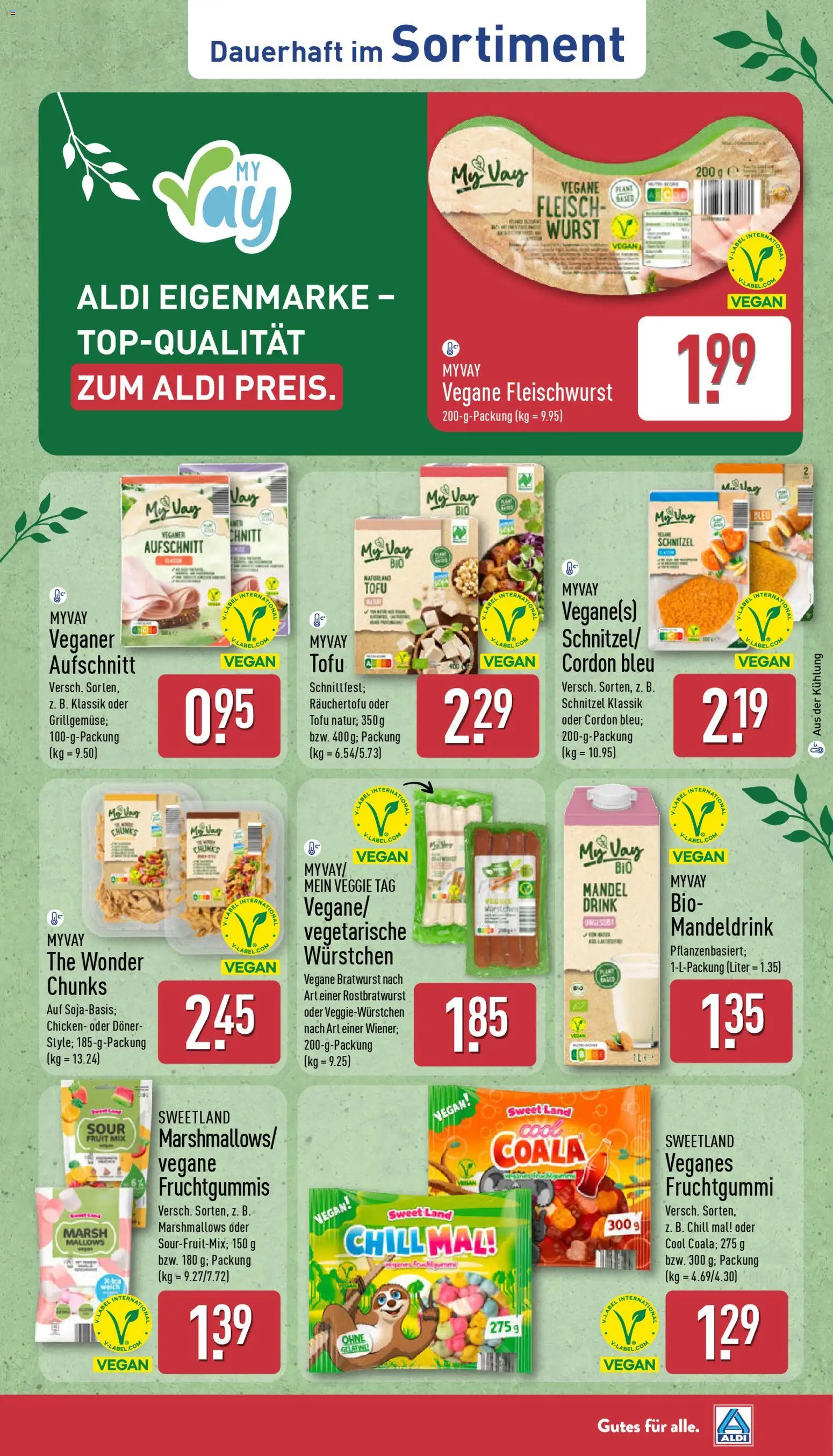 Aldi Prospekt 	 – gültig ab 07.04.2026 | Seite: 33 | Produkte: Bratwurst, Schnitzel, Wurst, Fleisch