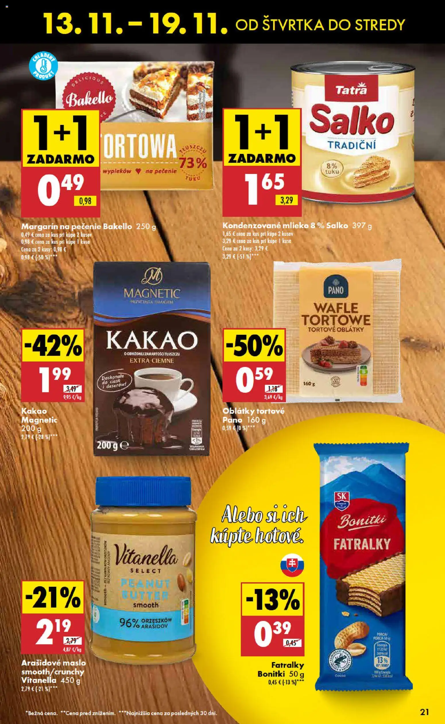 Nové Biedronka akcie – leták je platný od 13.11.2025 | Strana: 21 | Produkty: Maslo, Mlieko, Salko, Kakao