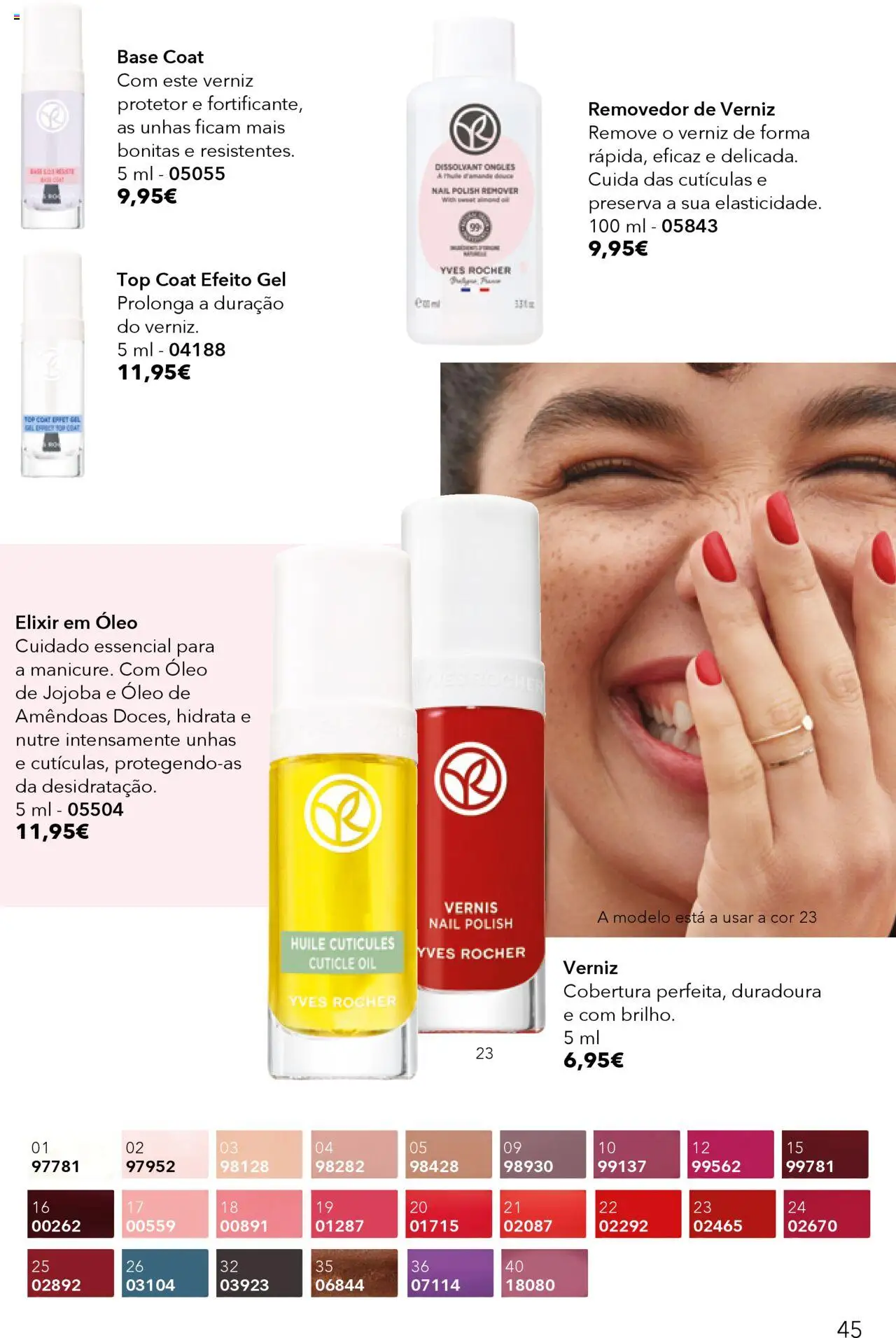 Yves Rocher catálogo 10 │ válido de 31.07.2025 | Página: 45 | Produtos: Amêndoas, Top, Base, Verniz