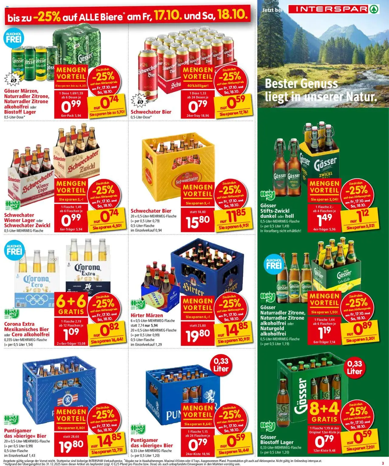 Interspar Flugblatt - Kaernten gültig ab 16.10.2025 | Seite: 4 | Produkte: Zitrone, Bier