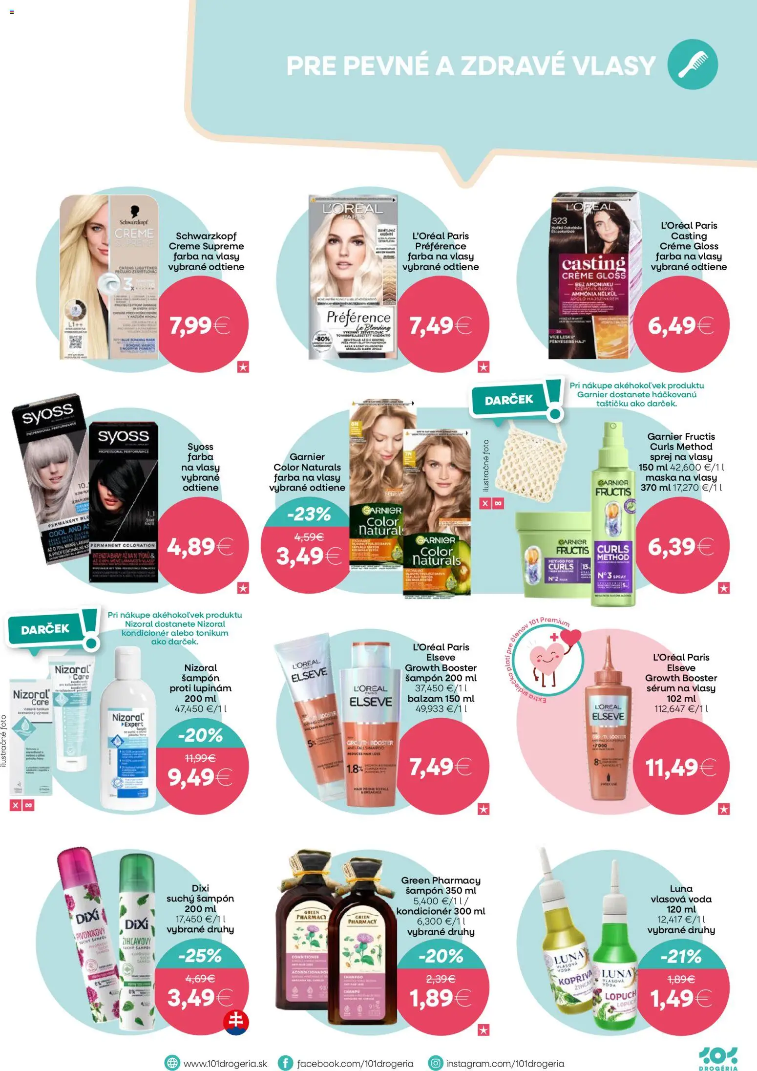 Nové 101 drogerie akcie – leták je platný od 21.01.2026 | Strana: 5 | Produkty: Šampón, Maska na vlasy, Farba na vlasy, Voda