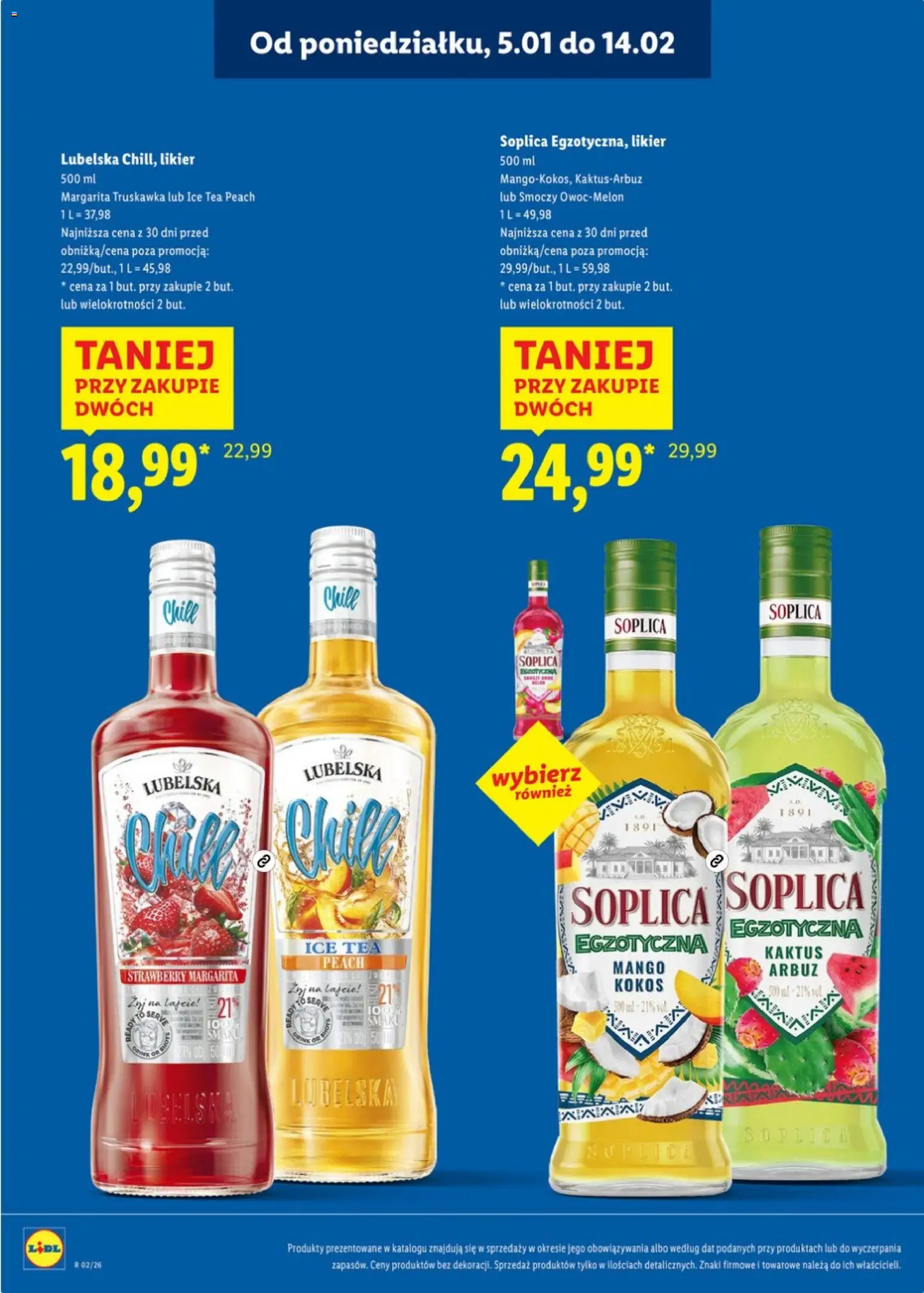 Lidl Katalog alkoholi mocnych od 05.01.2026 | Strona: 18 | Produkty: Mango, Arbuz, Ice Tea