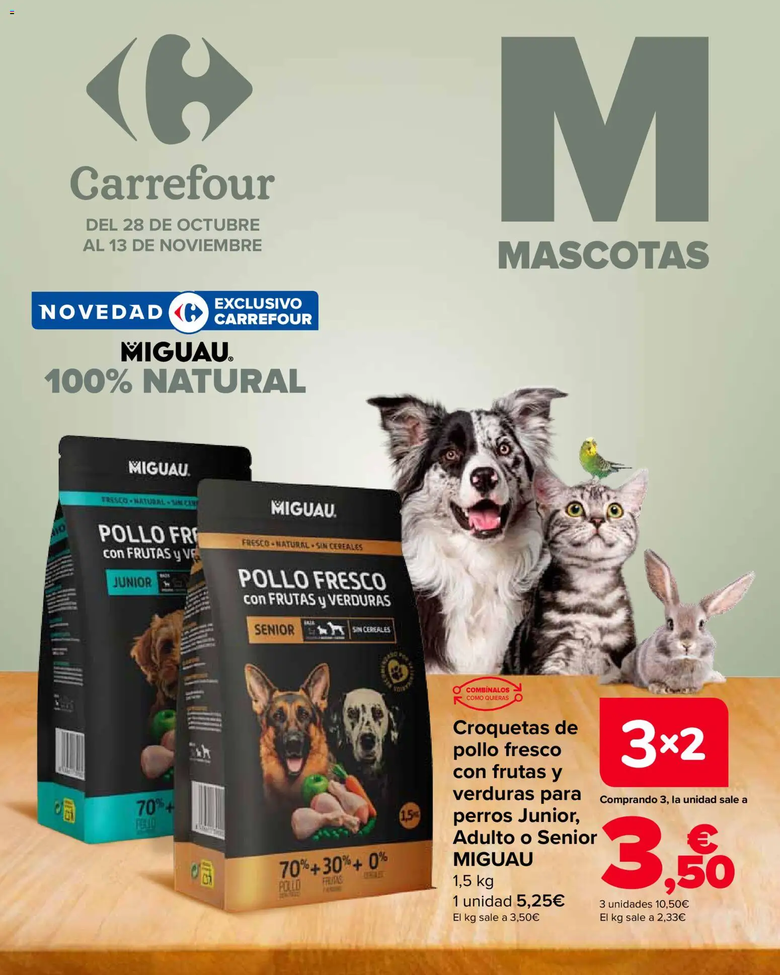 Carrefour folleto │ válido desde el 28.10.2025 | Página: 1 | Productos: Cereales, Croquetas