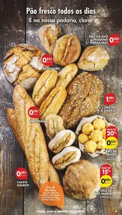 Pré-visualização PÃO DE QUEIJO Com bacon, Cheese bread with bacon válido de 17.02.2026 | Página: 9