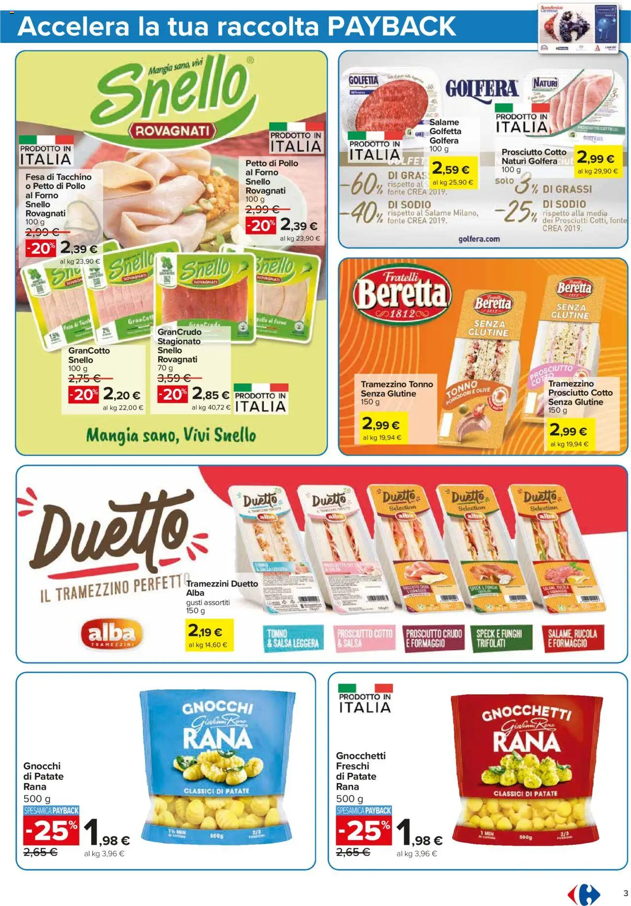 Volantino Carrefour del 05.09.2025 | Pagina: 3 | Prodotti: Salame, Patate, Salsa, Prosciutto