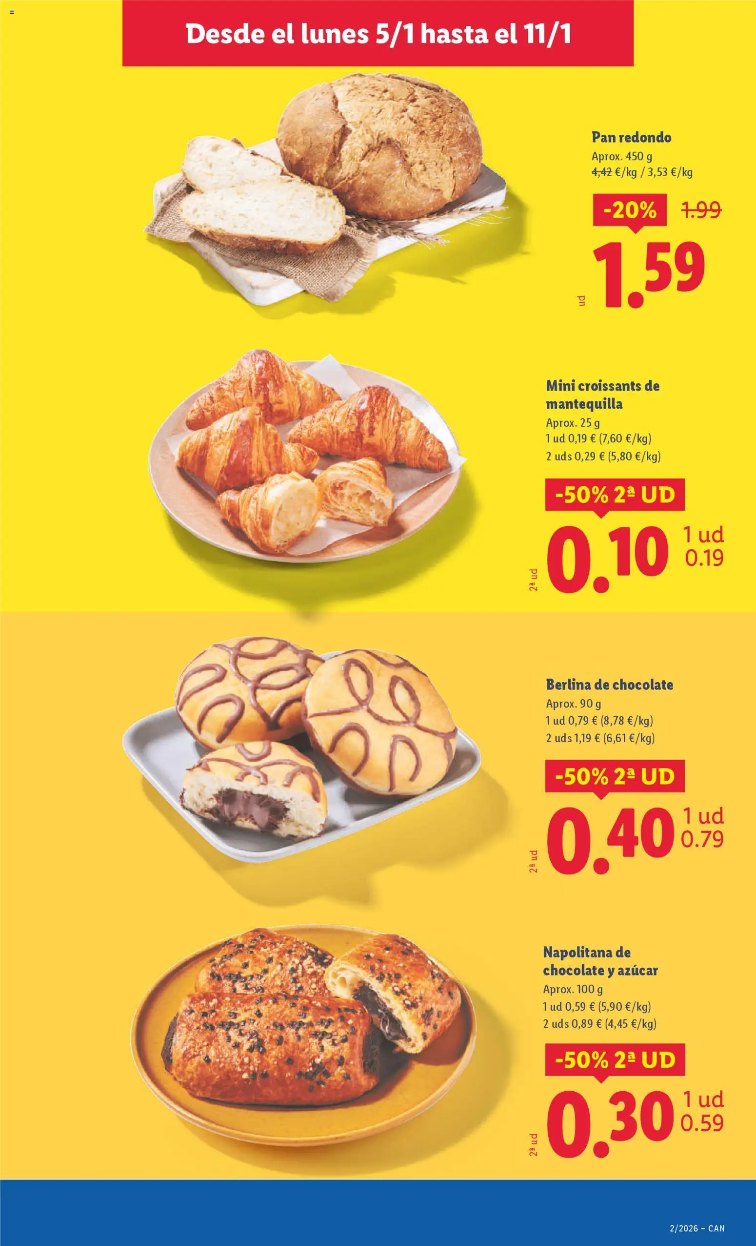 Lidl - Canarias │ válido desde el 05.01.2026 | Página: 17 | Productos: Pan, Chocolate, Συσκευή ροής