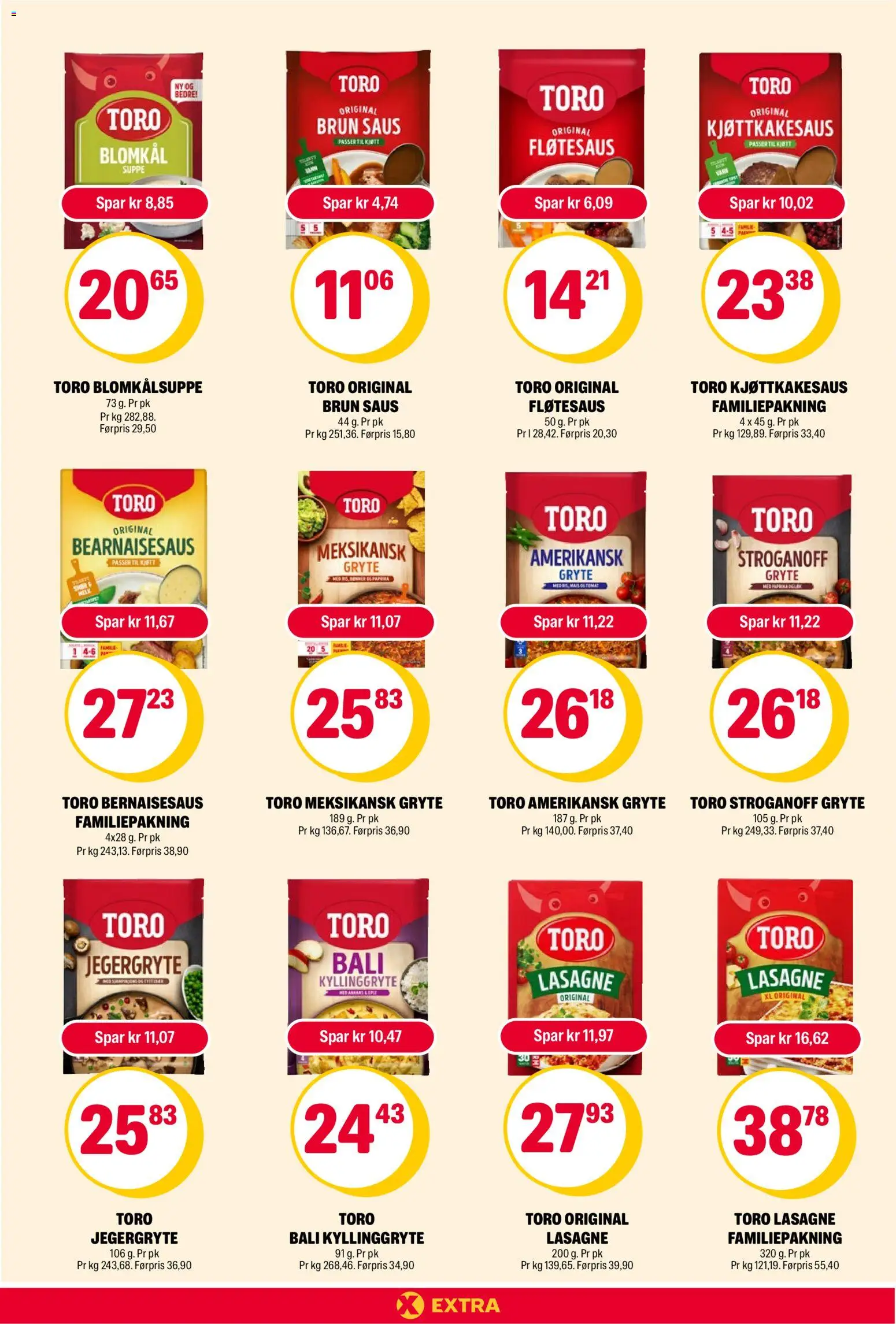 {H1} | Side: 10 | Produkter: Hvedemel, Blomkål, Суміш дитяча, Kolasås