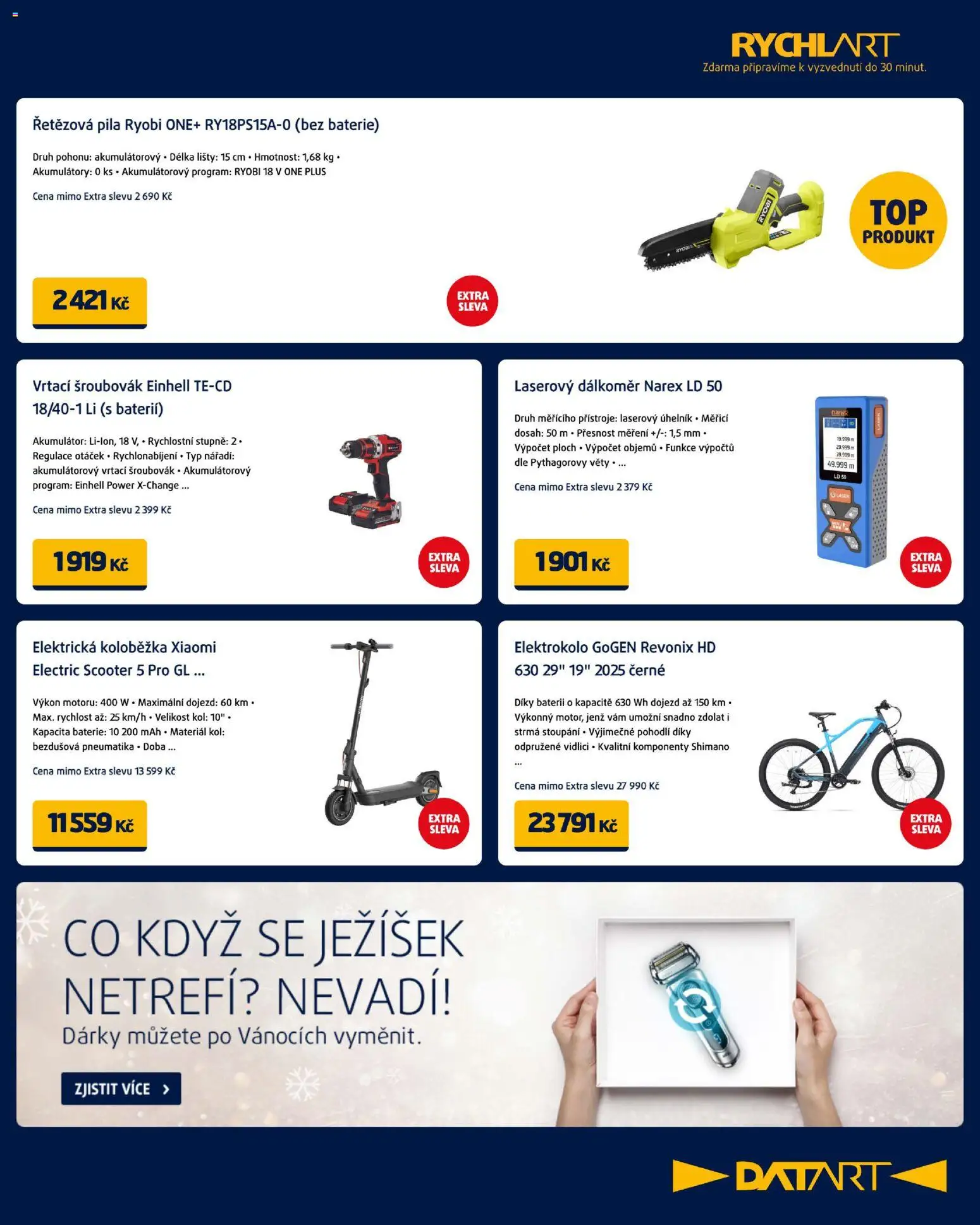 Datart leták od 03.12.2025 | Strana: 9 | Produkty: Elektrická koloběžka, Xiaomi, Baterie, Pila
