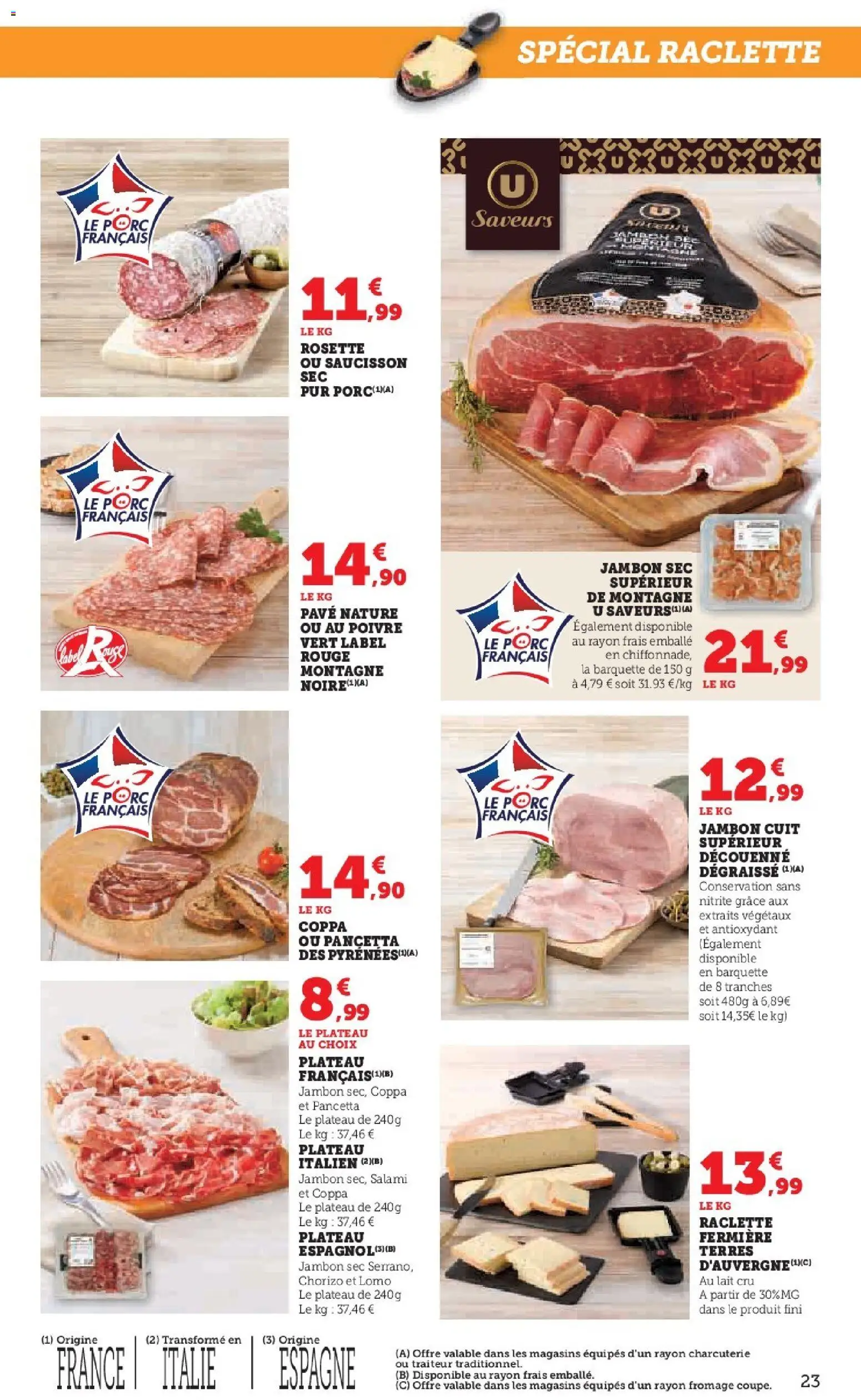 {H1} | Page: 23 | Produits: Saucisson, Plateau, Poivre, Lait