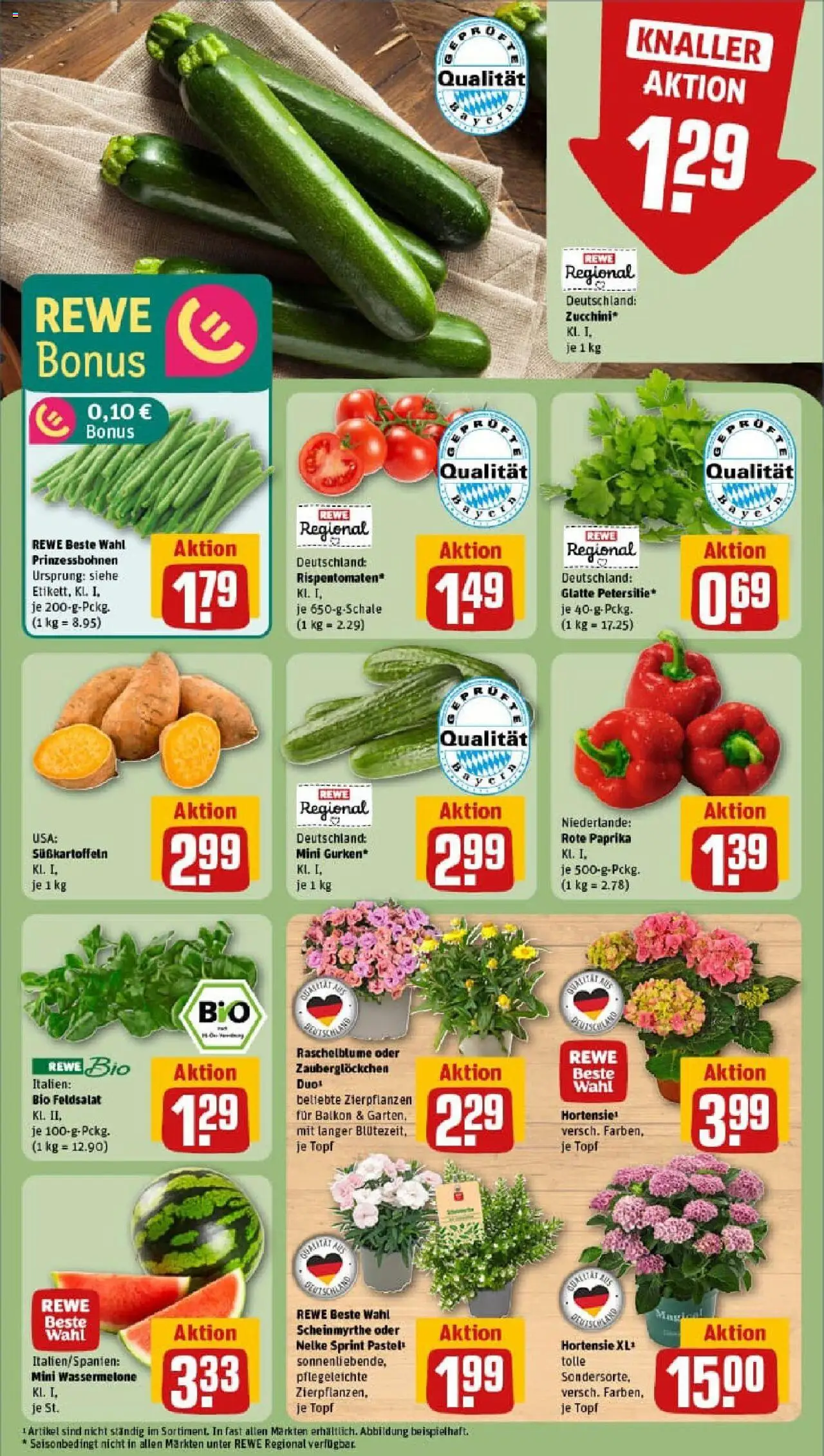 Rewe prospekt Hirschaid	 - gültig ab dem 22.06.2025 | Seite: 7 | Produkte: Paprika, Petersilie, Zucchini, Gurken