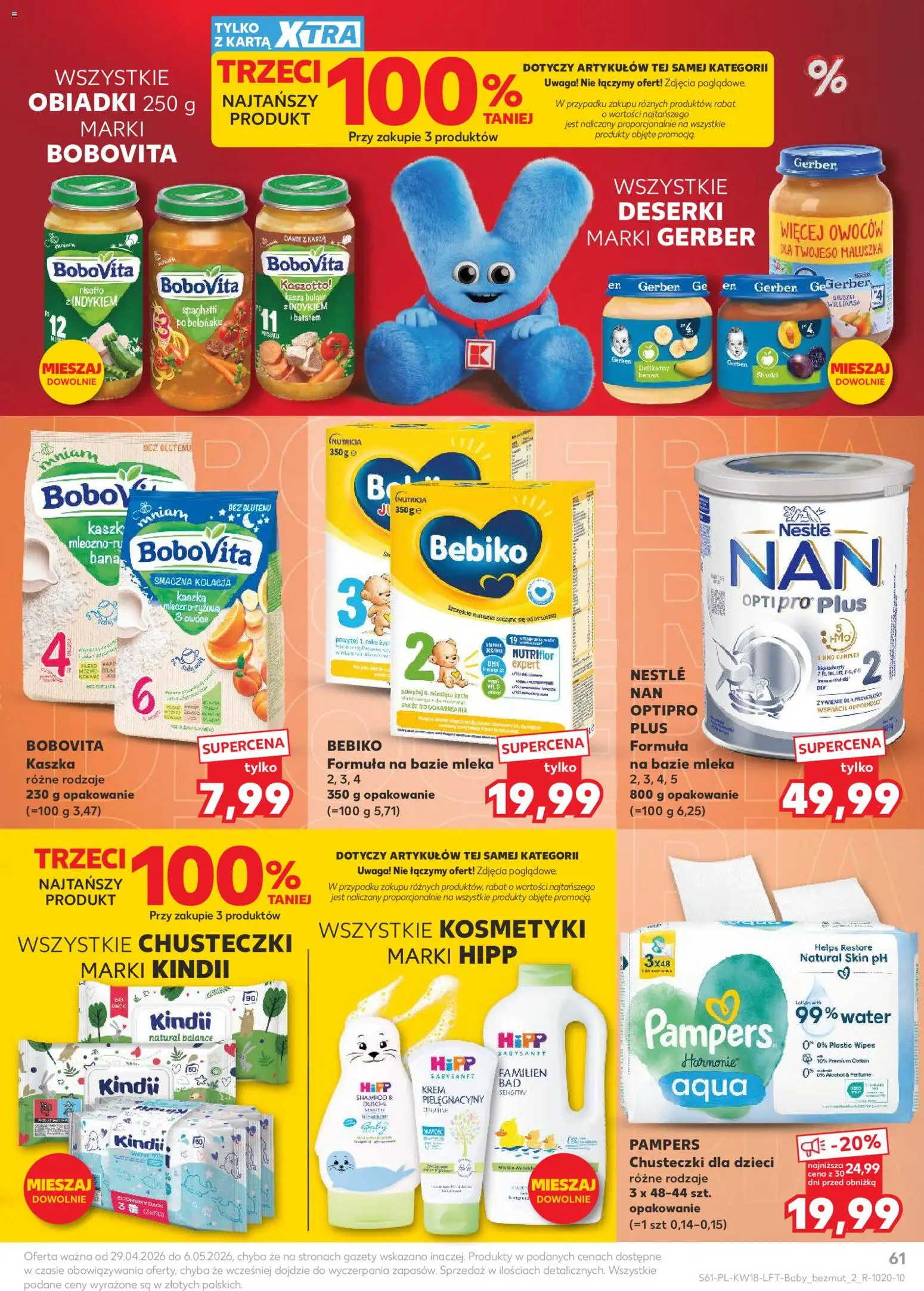 Kaufland gazetka od 29.04.2026 | Strona: 61 | Produkty: Karta, Kaszotto, Mleka, Pampers
