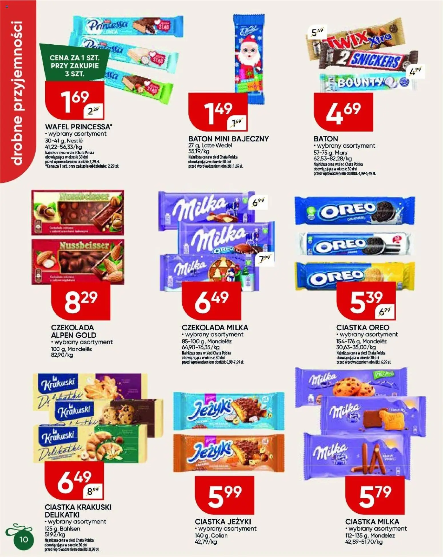 Chata Polska Gazetka od 18.12.2025 | Strona: 30 | Produkty: Ciastka Oreo, Baton, Czekolada, Ciastka