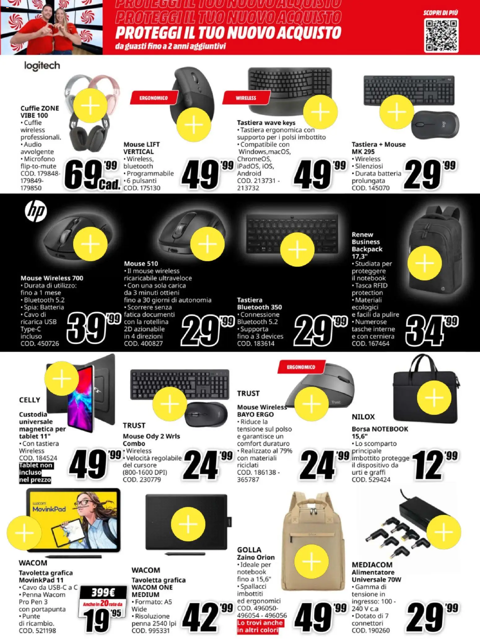 Volantino Media World del 21.11.2025 | Pagina: 9 | Prodotti: Zaino, Cavo, Microfono, USB