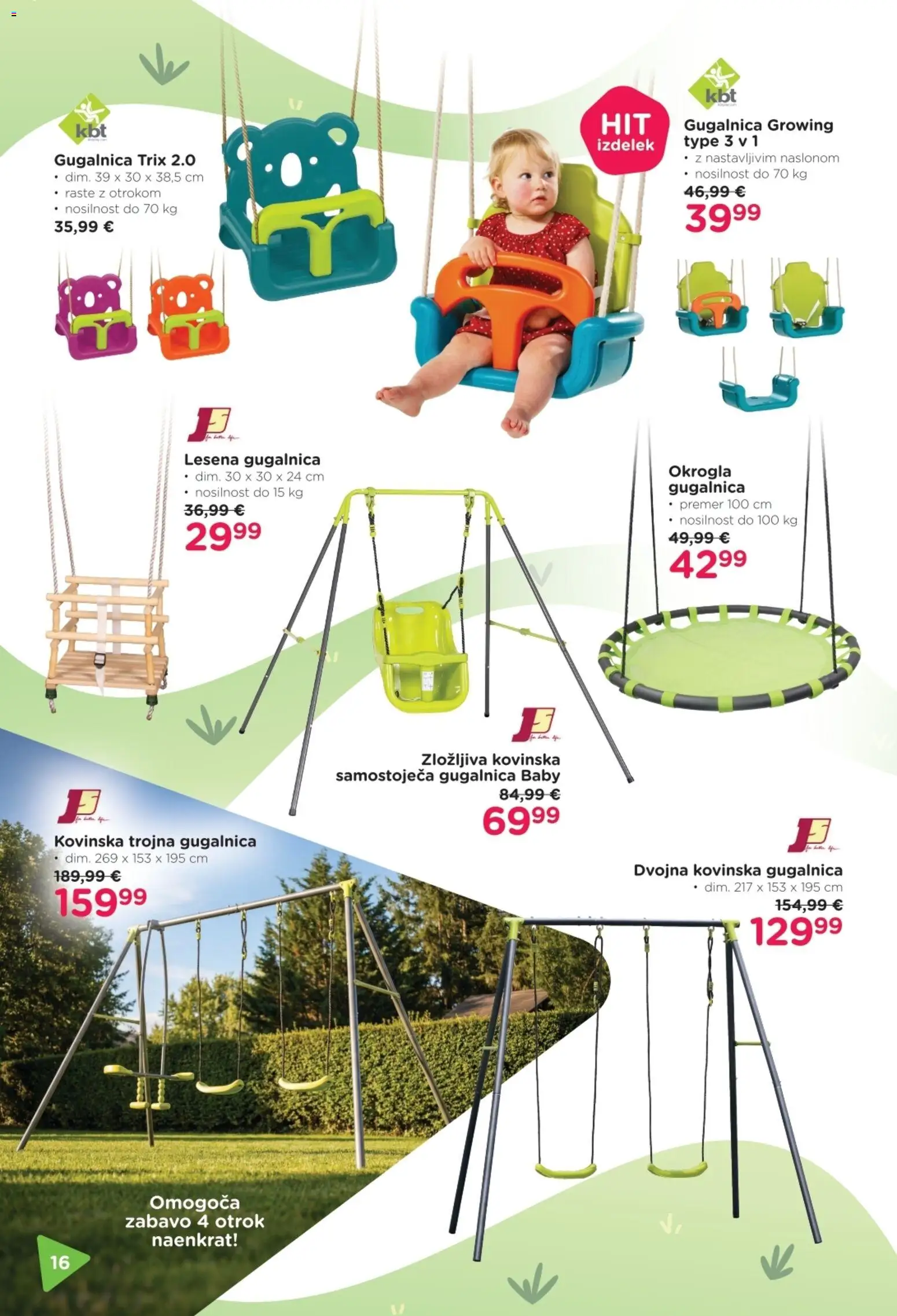 Novi Baby center katalog ponudbe – veljaven od 12.03.2026 | Stran: 16 | Izdelki: Gugalnica