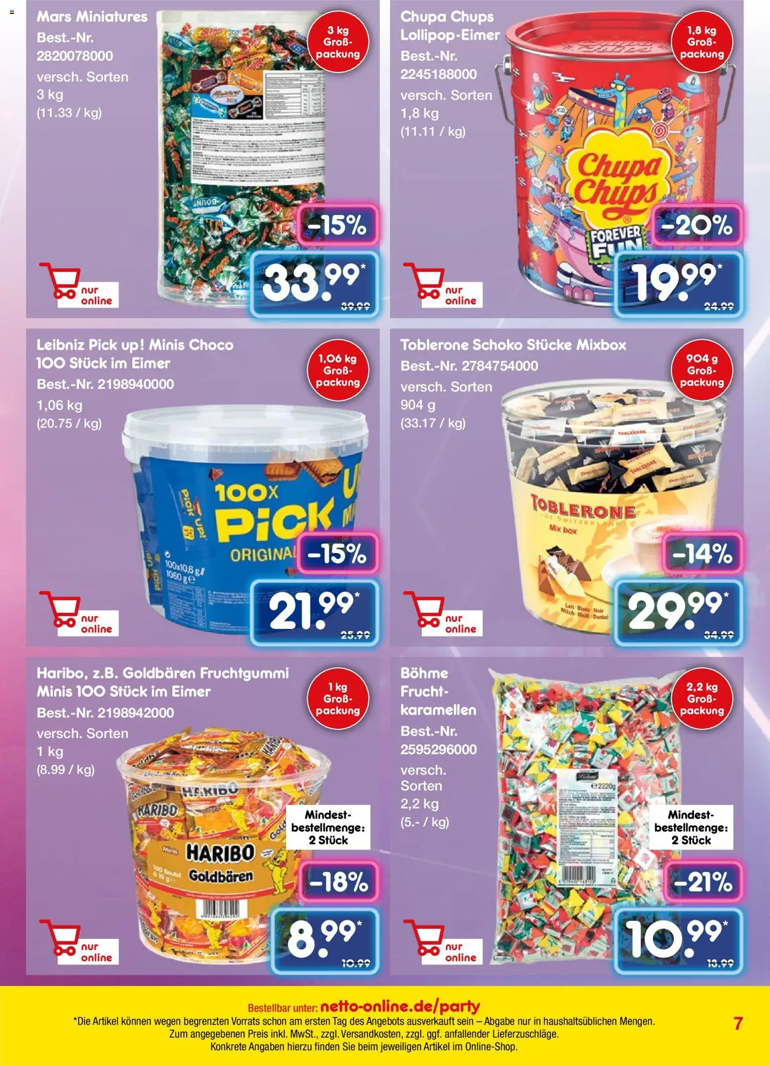 Netto Marken-Discount Online-Sonderangebote – gültig ab 01.03.2026 | Seite: 7 | Produkte: Haribo, Box, Mars