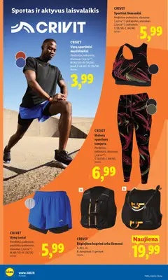 LIDL leidinys galioja nuo 20.04.2026 | Puslapis: 8 | Prekių: Marškinėliai, Liemenėlė, Tamprės, Kuprinė