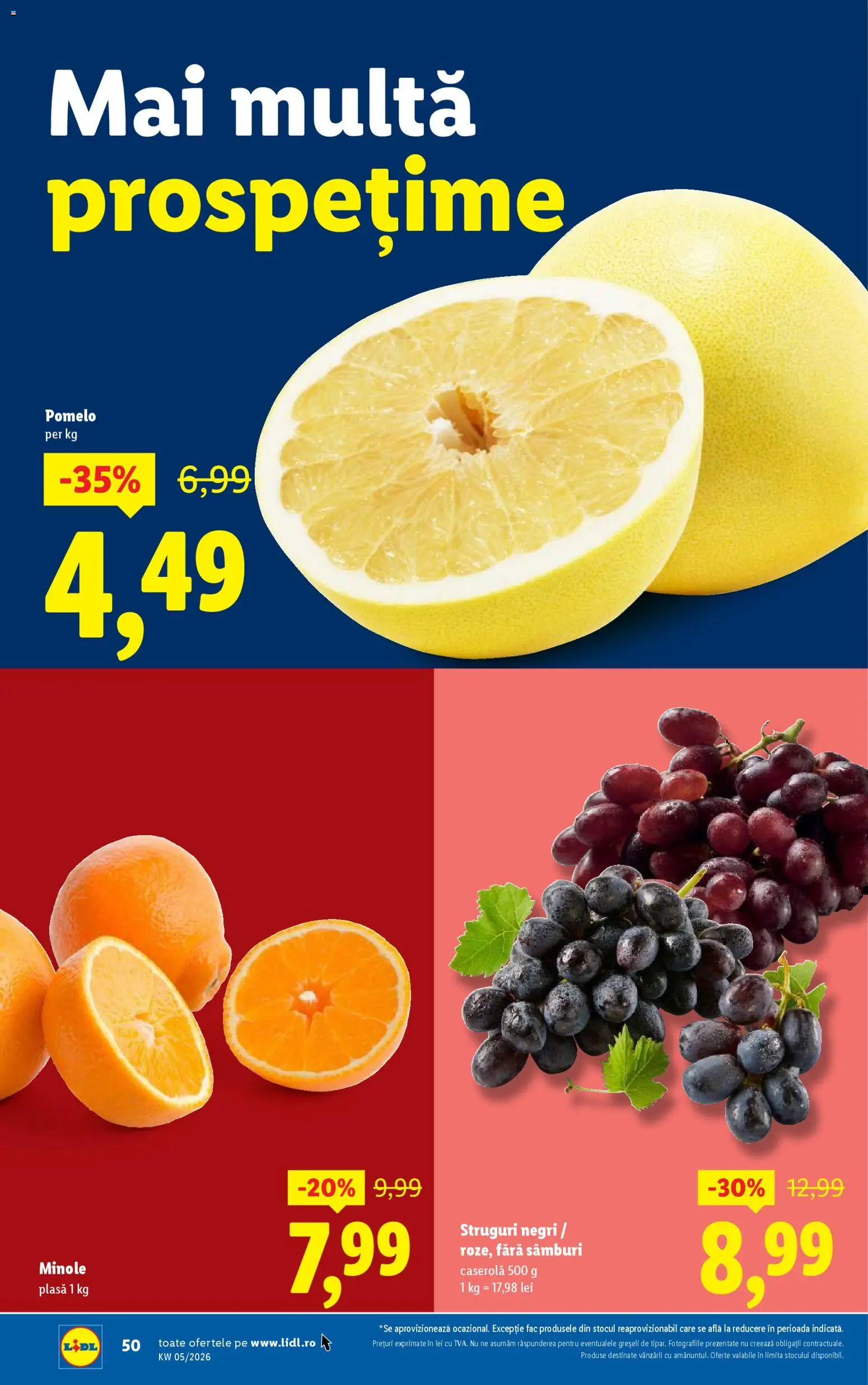 Noul catalog Lidl – valabil de la 26.01.2026 | Pagină: 50 | Produse: Struguri