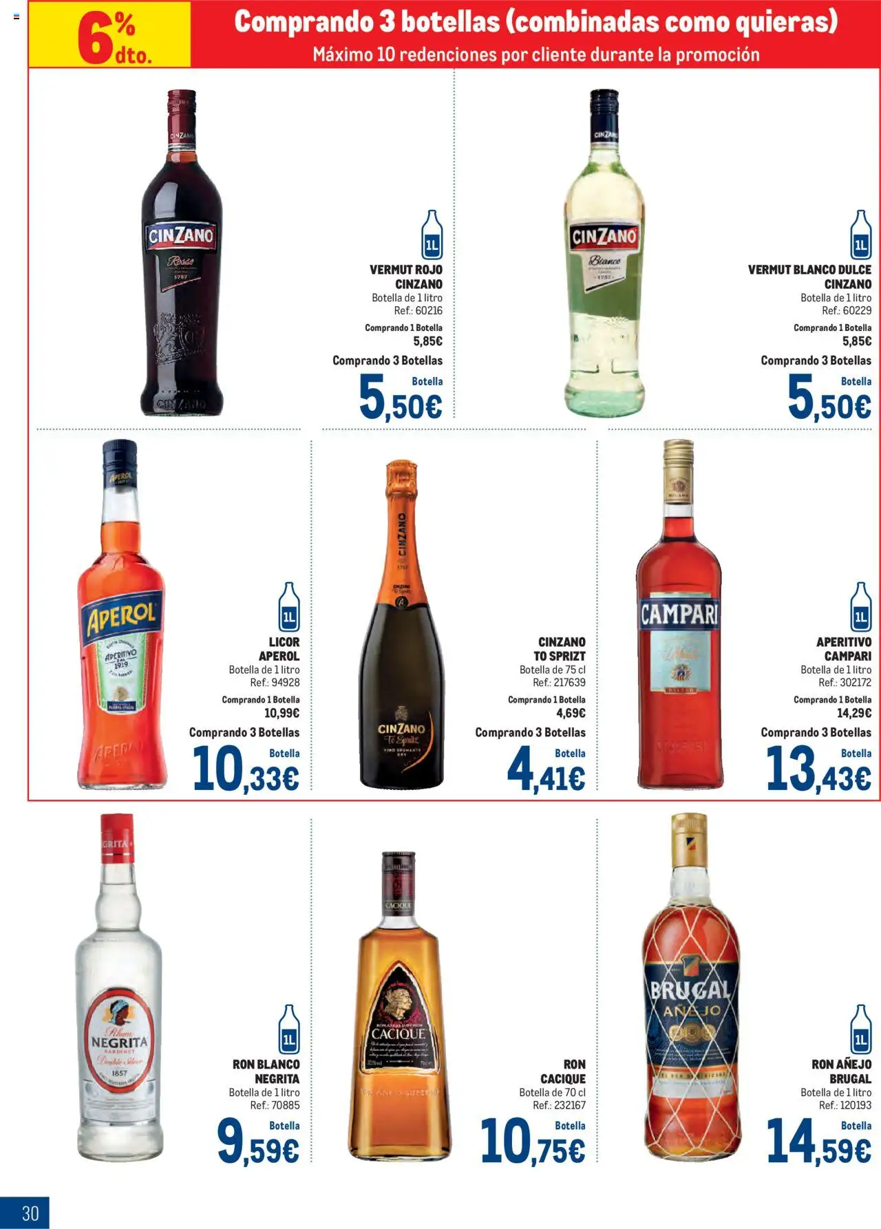 Makro - Bebidas Especial Verano Cataluña │ válido desde el 04.08.2025 | Página: 30 | Productos: Licor, Ron, Vino, Μανέστρα