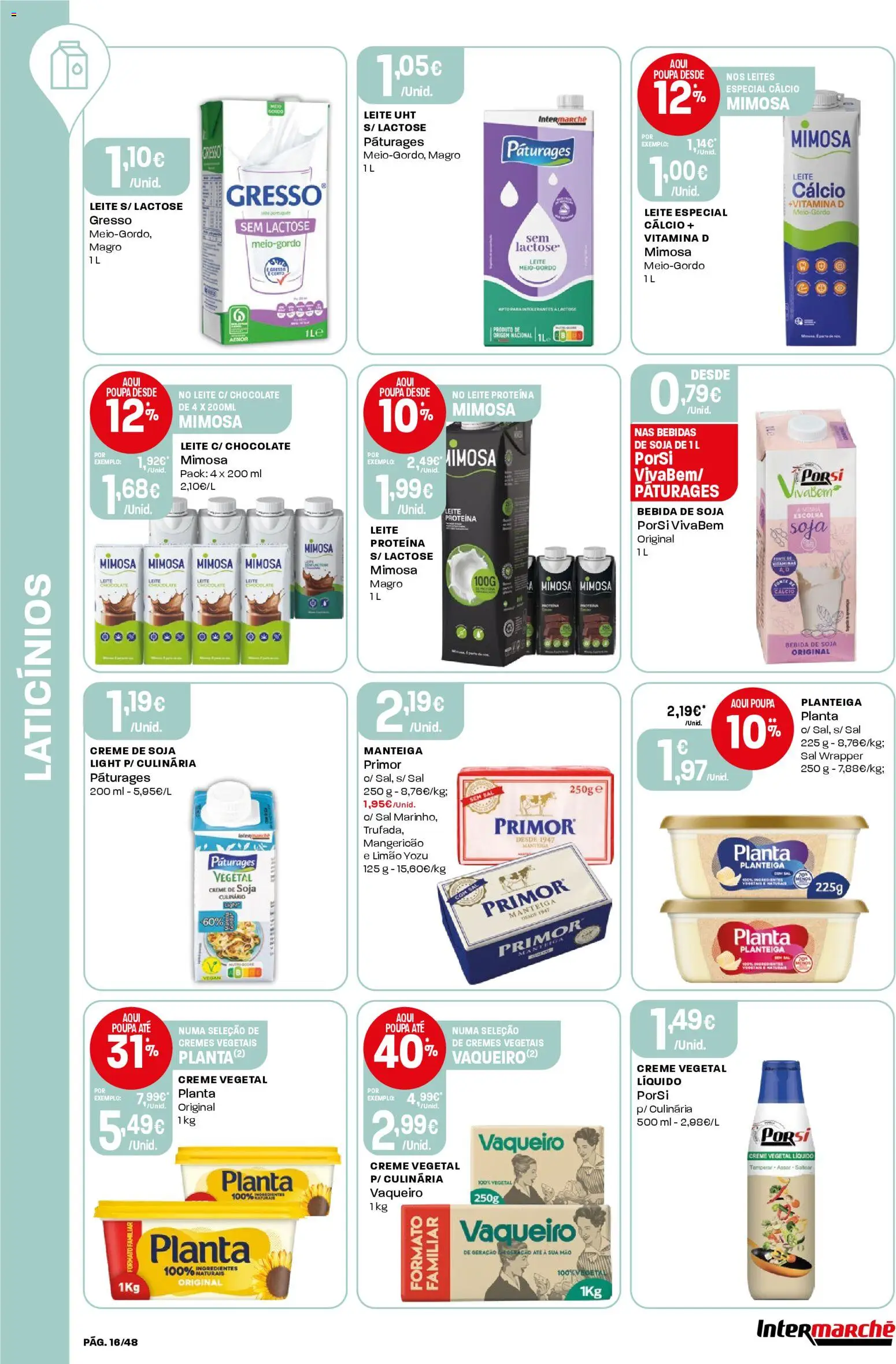 Intermarché folheto │ válido de 29.01.2026 | Página: 16 | Produtos: Soja, Cálcio, Leite, Vitamina d