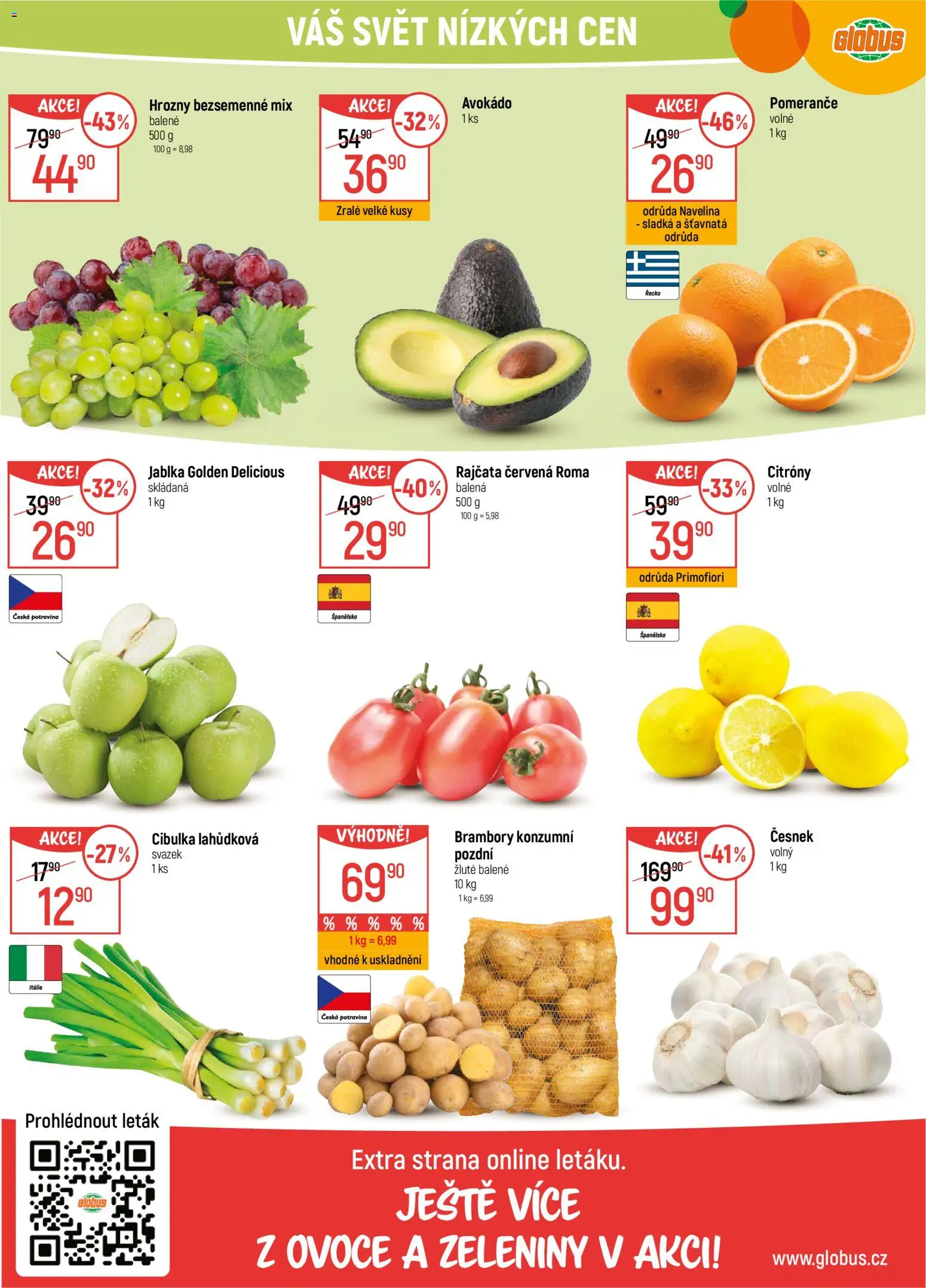 Globus leták - Havířov od 18.02.2026 | Strana: 18 | Produkty: Ovoce, Pomeranče, Rajčata, Hrozny