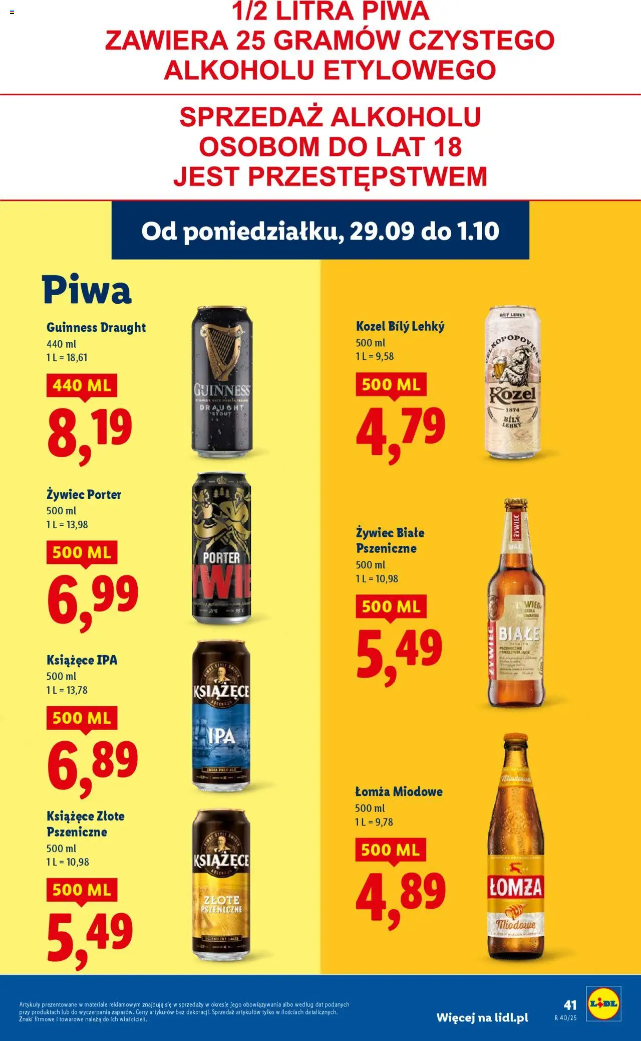 Lidl Gazetka od 29.09.2025 | Strona: 45 | Produkty: Guinness