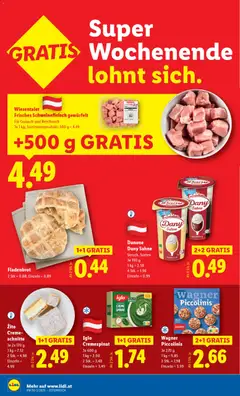 Lidl Flugblatt ab 11.12.2025 gültig | Seite: 16 | Produkte: Sahne, Creme, Salami, Schweinefleisch