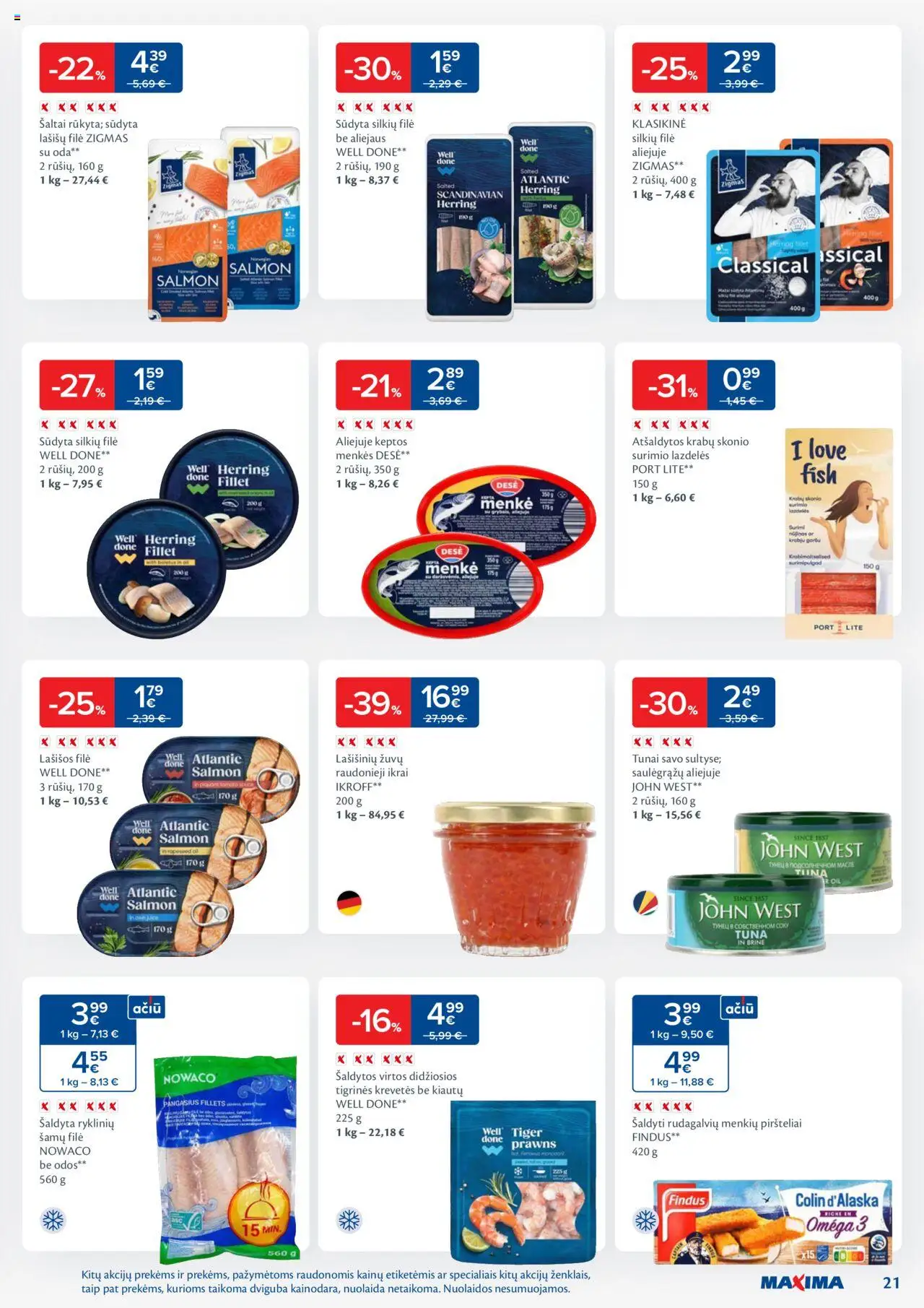 MAXIMA leidinys│galioja nuo 24.06.2025 | Puslapis: 21 | Prekių: Lašišos, Ikrai