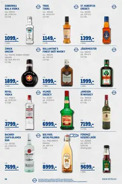 Metro - Nagy Ajánlatok Kiskereskedőknek - amely érvényes a következő dátumtól: 02.01.2026 | Oldal: 14 | Termékek: Jägermeister, Bacardi, Vodka, Whisky