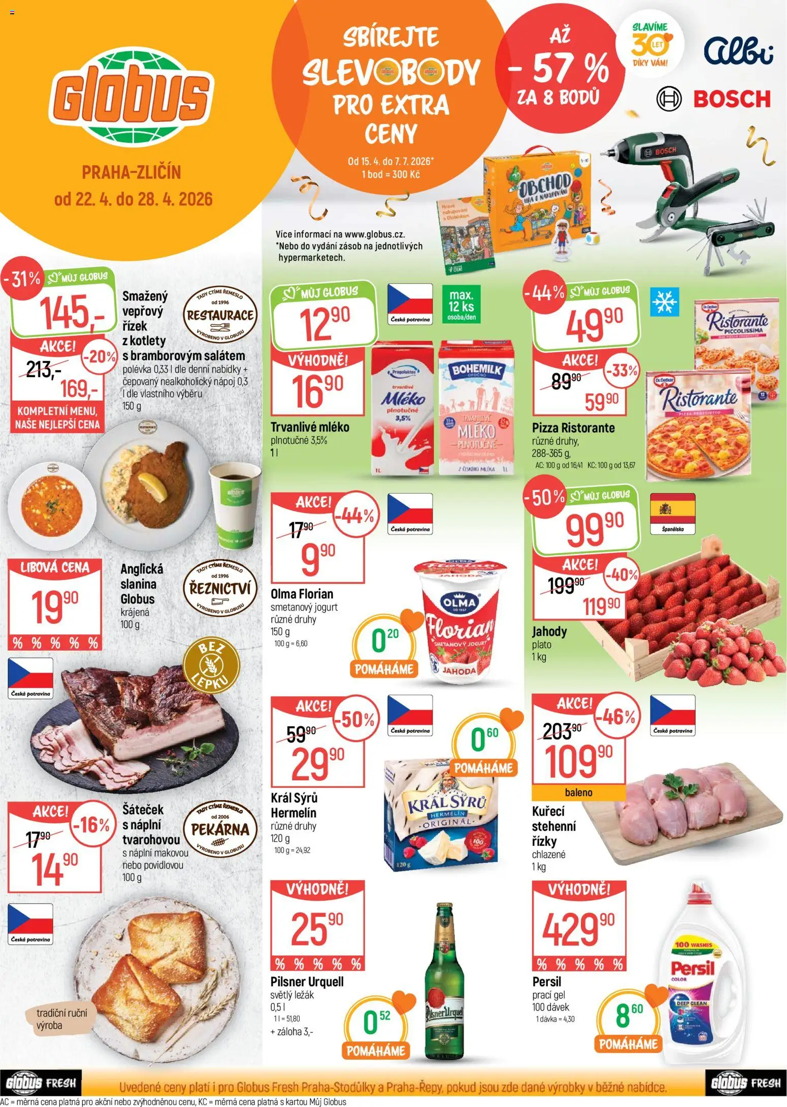 Globus leták - Praha Zličín od 22.04.2026 | Strana: 1