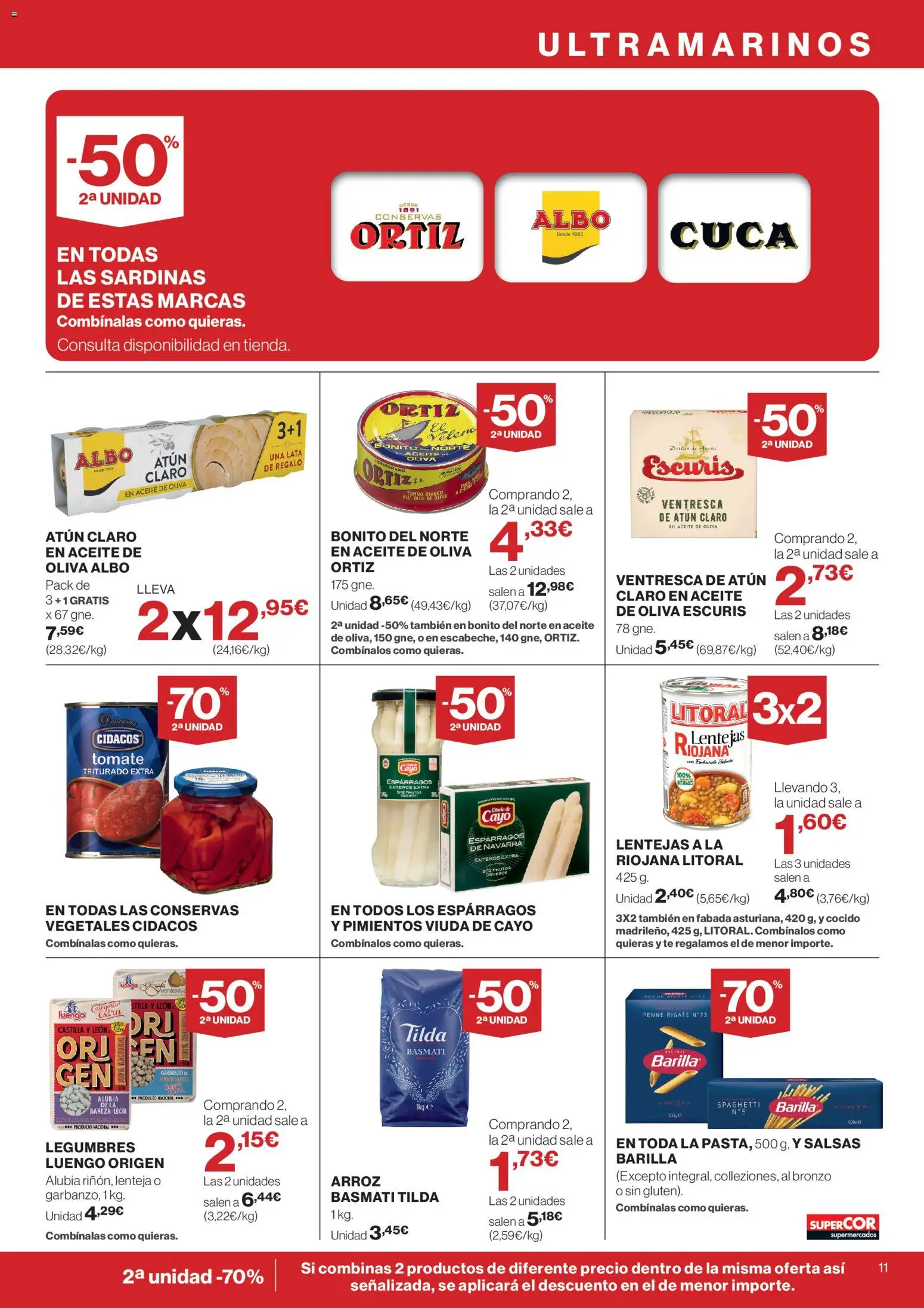 Supercor folleto │ válido desde el 12.03.2026 | Página: 11 | Productos: Arroz, Té, Aceite de oliva, Tomate triturado