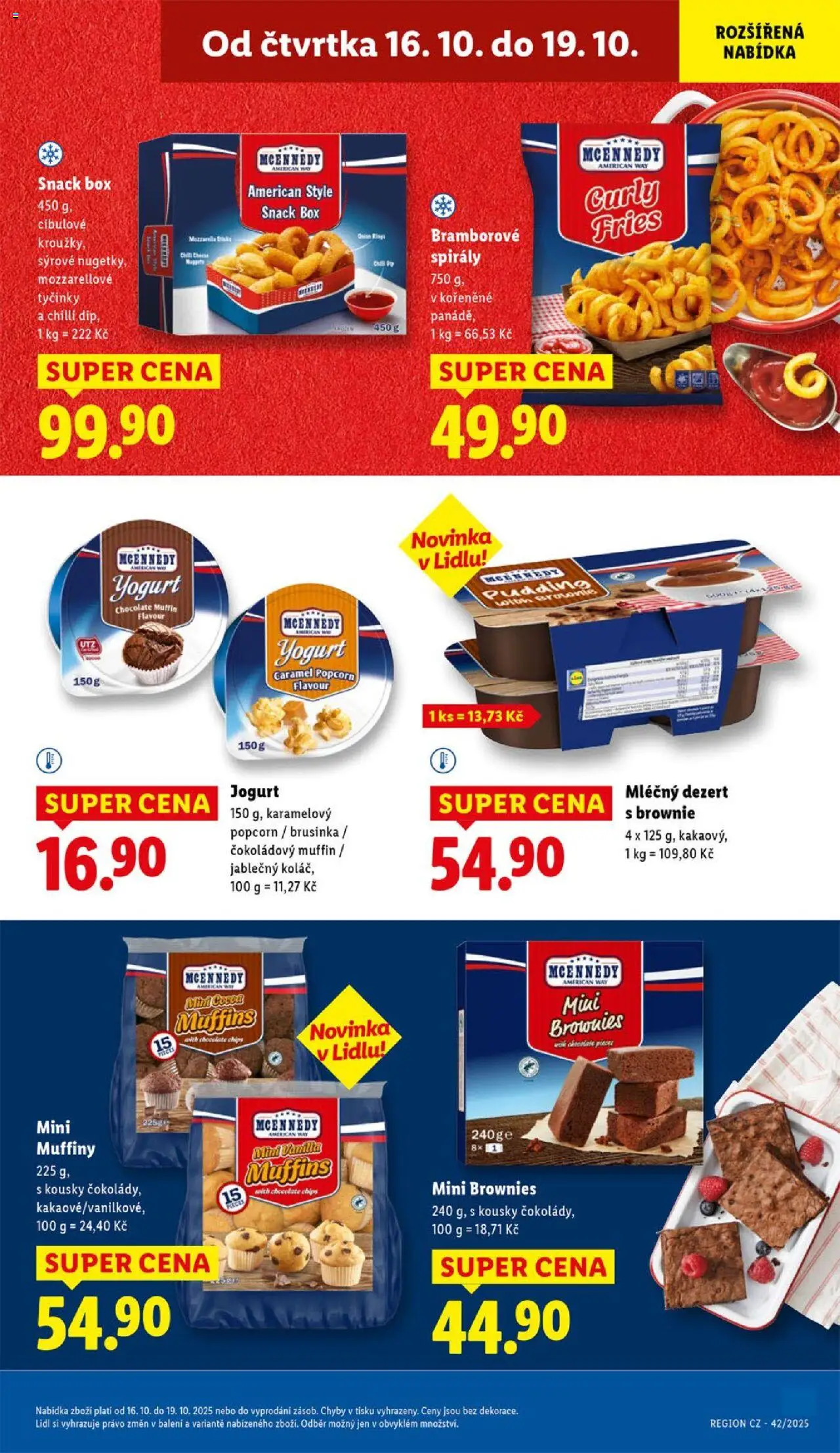 Lidl leták od 16.10.2025 | Strana: 25 | Produkty: Jogurt, Brownie, Tyčinky, Popcorn