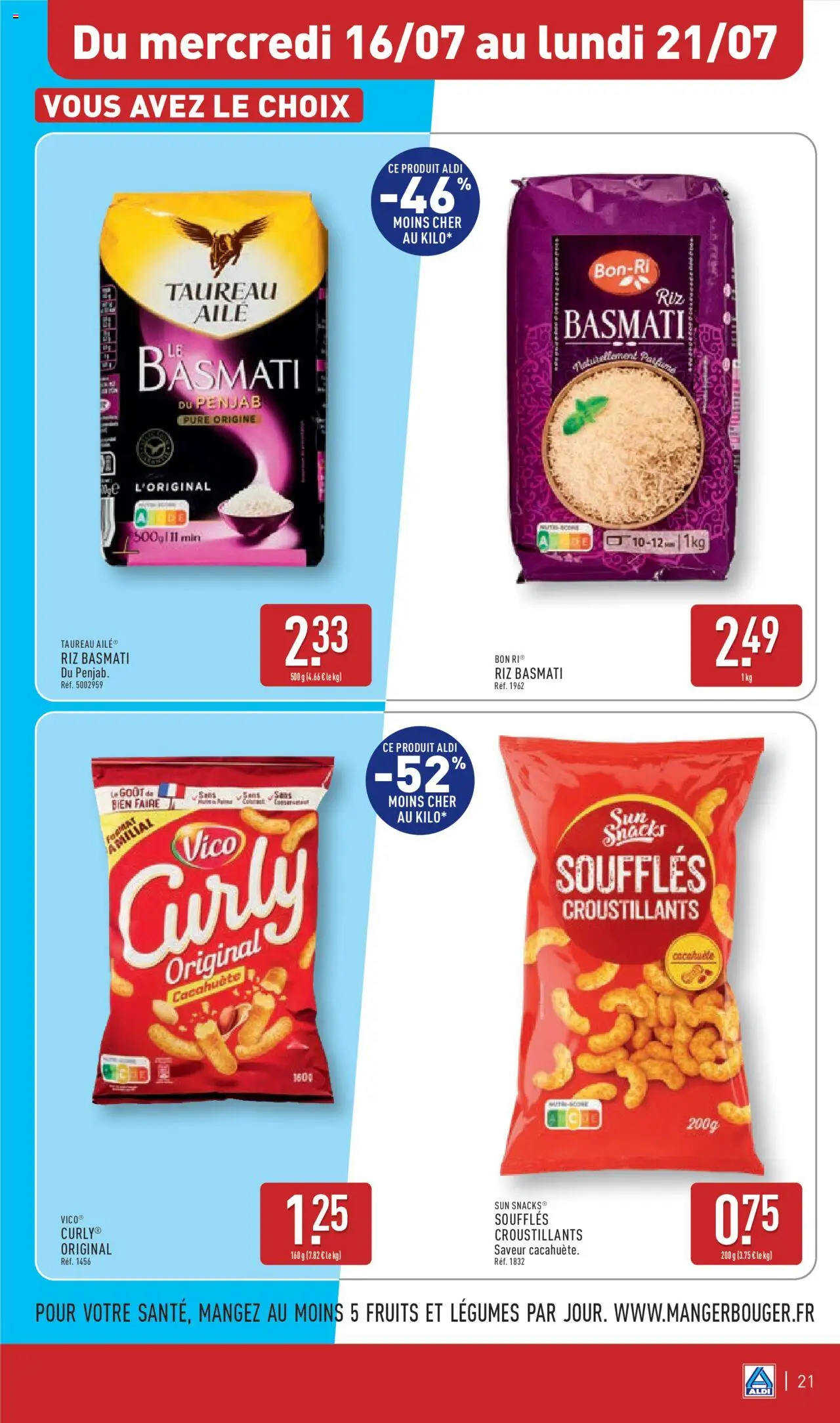  | Page: 22 | Produits: Cacahuète, Riz basmati, Riz