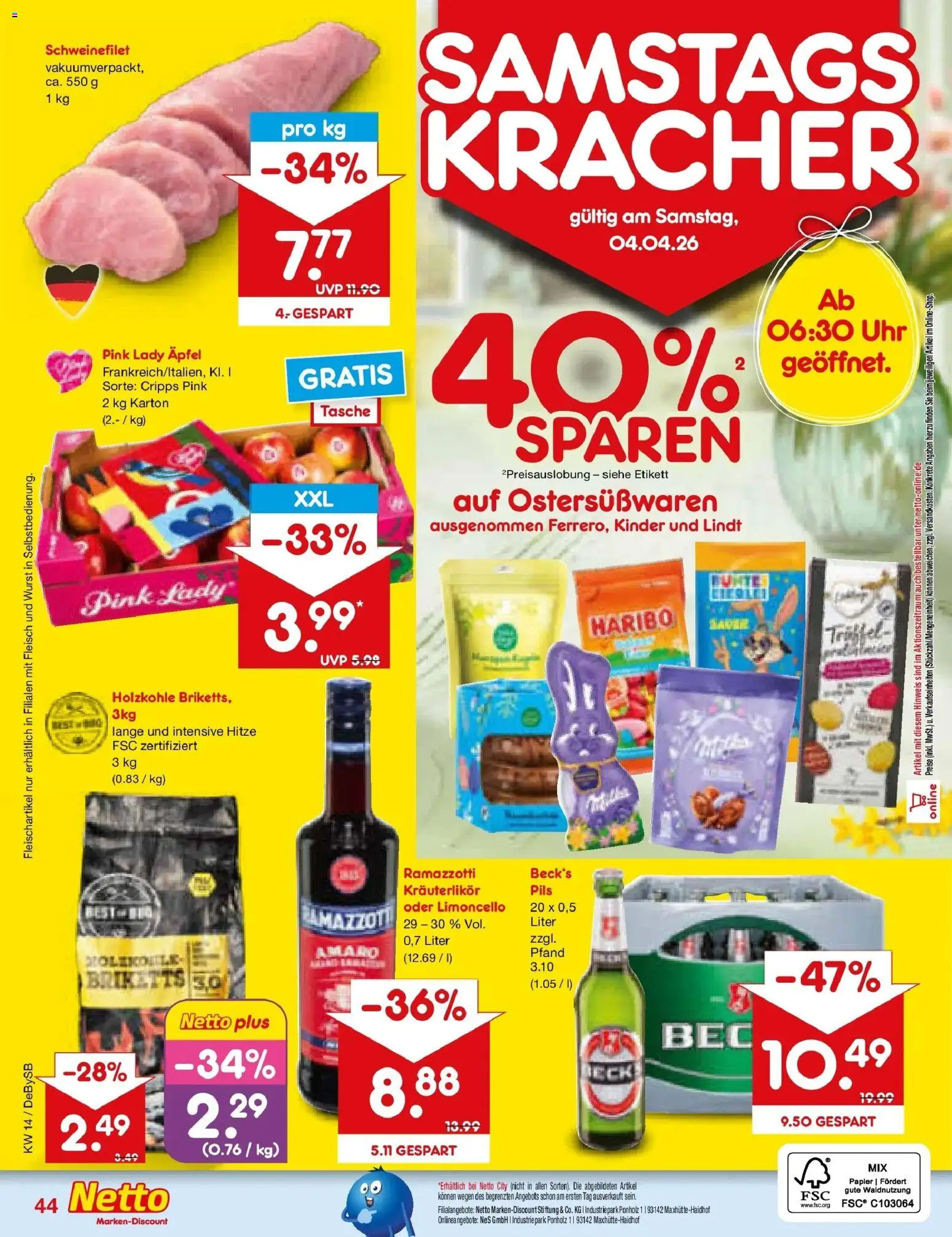 Netto Marken-Discount Prospekt Thierhaupten	 – gültig ab 29.03.2026 | Seite: 58 | Produkte: Haribo, Äpfel, Ramazzotti, Uhr