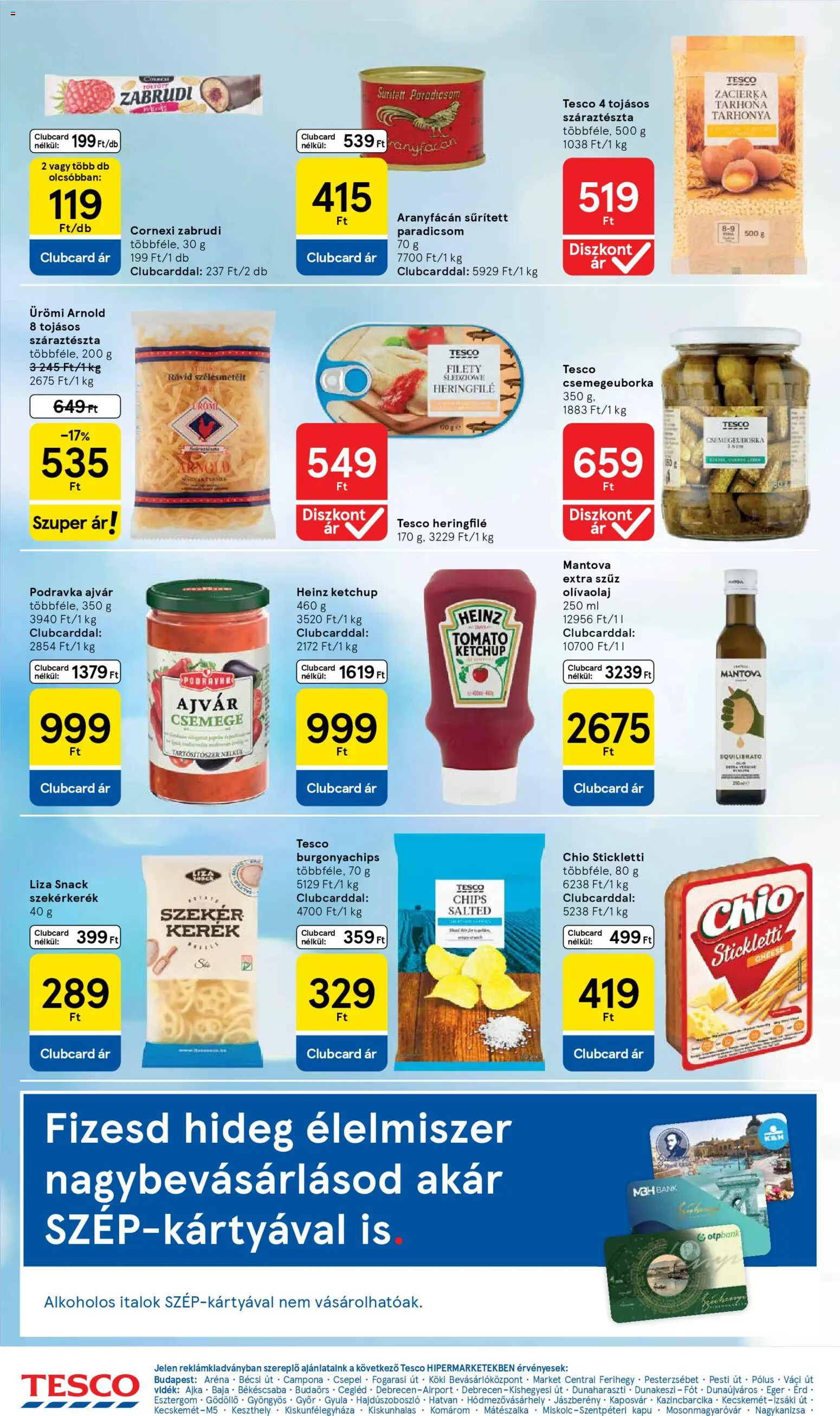 Tesco akciós ujság - amely érvényes a következő dátumtól: 31.03.2026 | Oldal: 26 | Termékek: Tarhonya, Alkoholos italok, Paradicsom, Száraztészta