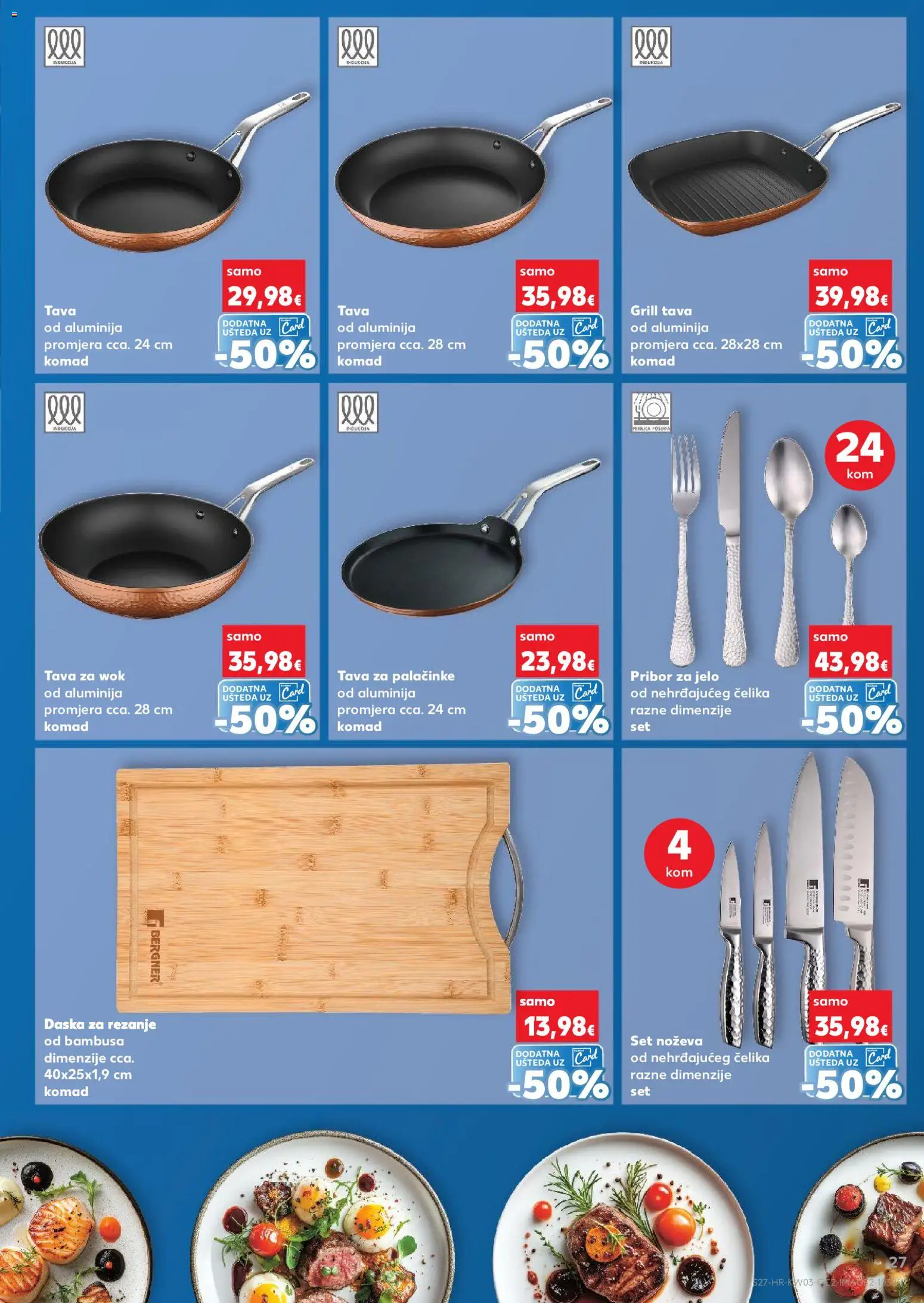 Kaufland katalog | vrijedi od 14.01.2026 | Stranica: 27 | Proizvodi: Grill tava, Pan, Tava, Daska za rezanje