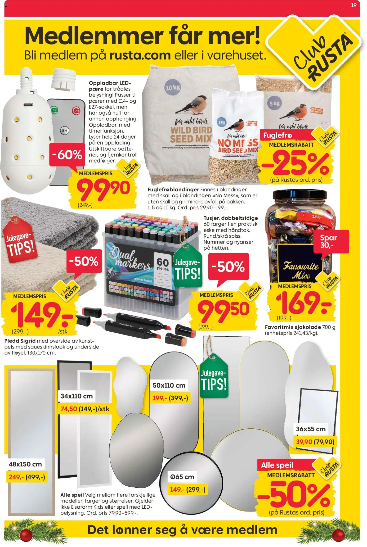 {H1} | Side: 19 | Produkter: Fjernkontroll, Sjokolade, Pærer, Eske