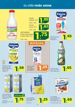 HiperDino folleto │ válido desde el 10.07.2025 | Página: 12 | Productos: Leche desnatada, Τυρόπιτα, Piña, Bebida de avena