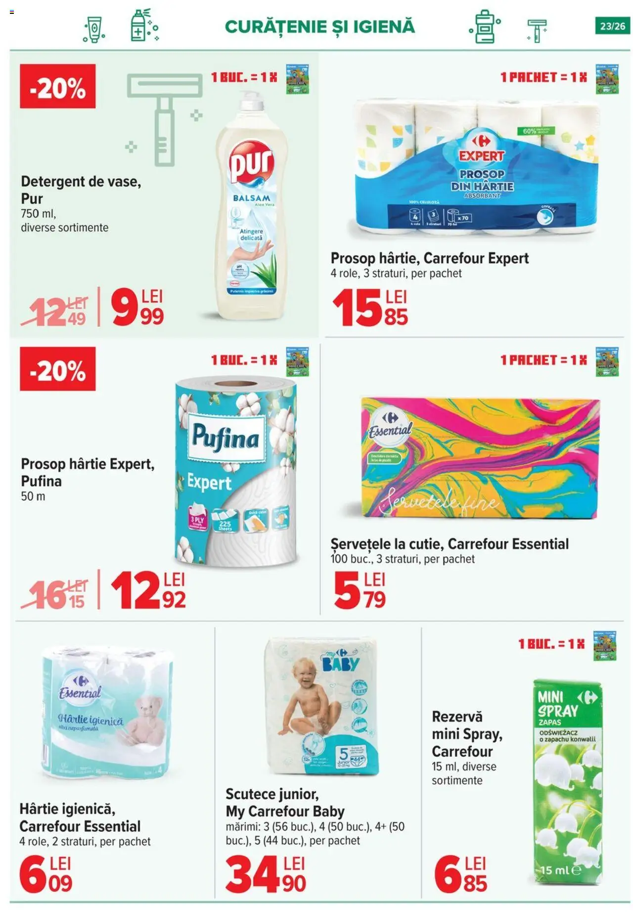 Carrefour catalog - Market – valabil de la 03.09.2025 | Pagină: 24 | Produse: Ayak desteği, Aloe vera, Detergent, Scutece