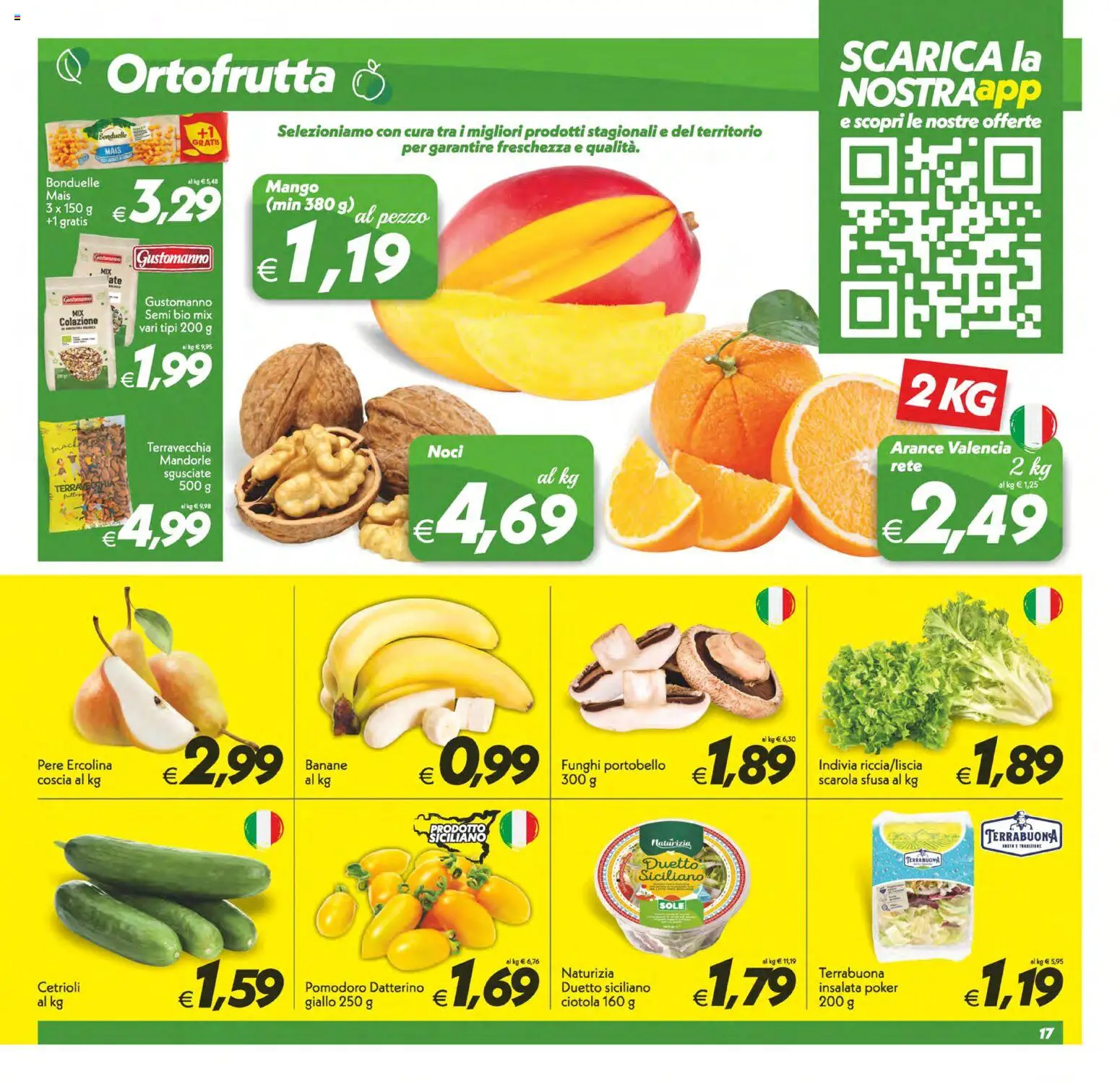 Volantino SuperConveniente del 28.04.2026 | Pagina: 17 | Prodotti: Banane, Cetrioli, Mango, Indivia