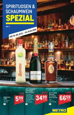 Metro  Wein und Spirituosen Spezial ab 22.01.2026 gültig