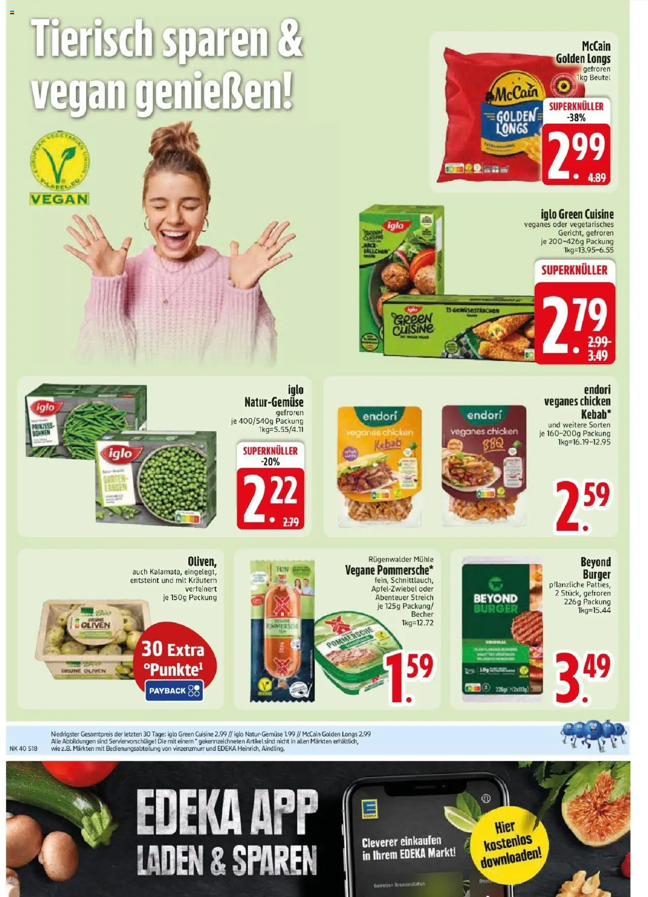 Edeka prospekt Markt Schwaben	 – gültig ab 28.09.2025 | Seite: 18 | Produkte: Mühle, Iglo, Burger, McCain