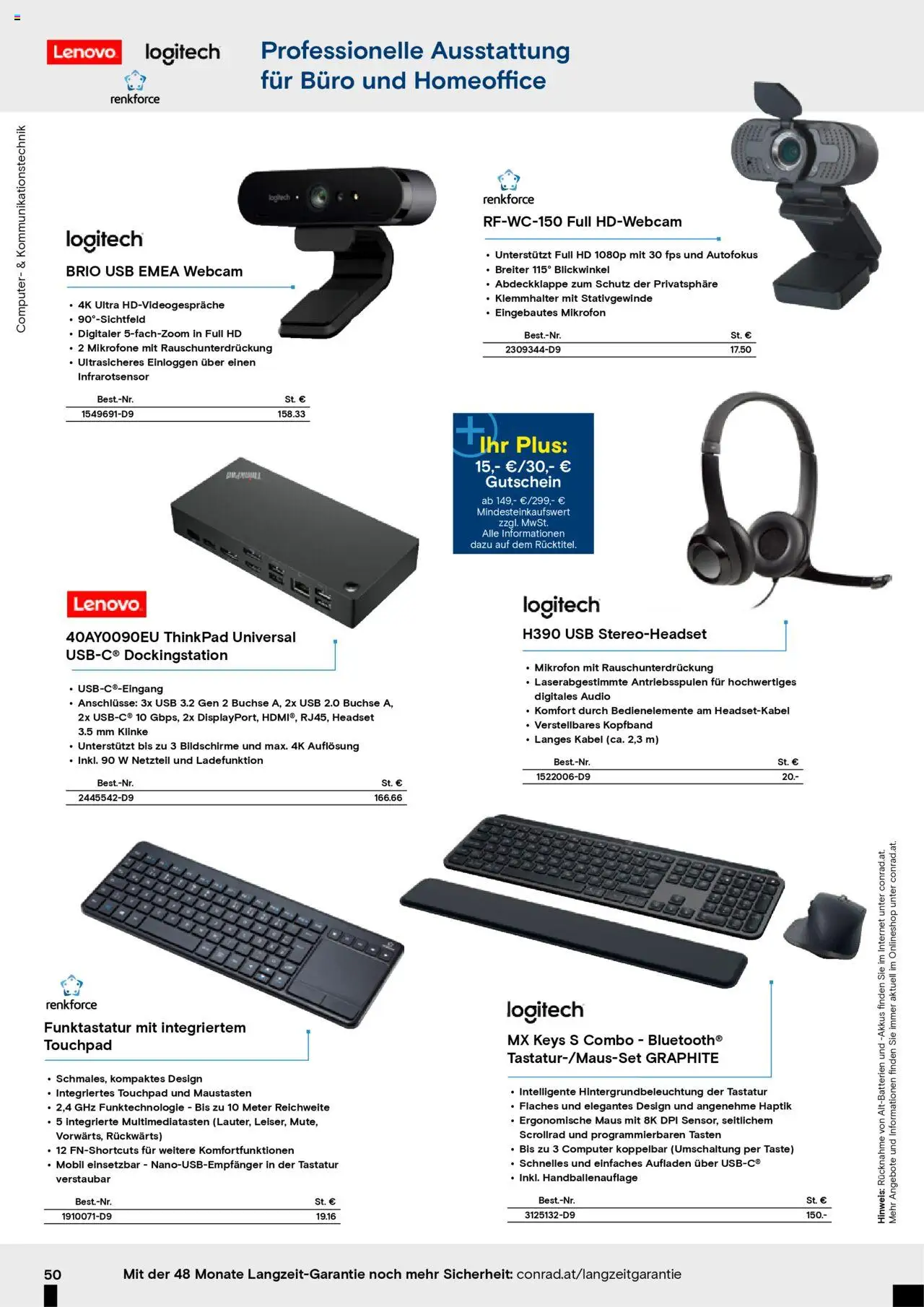 Conrad Aktionskatalog gültig ab 25.08.2025 | Seite: 52 | Produkte: Computer, Audio, Mikrofon, USB