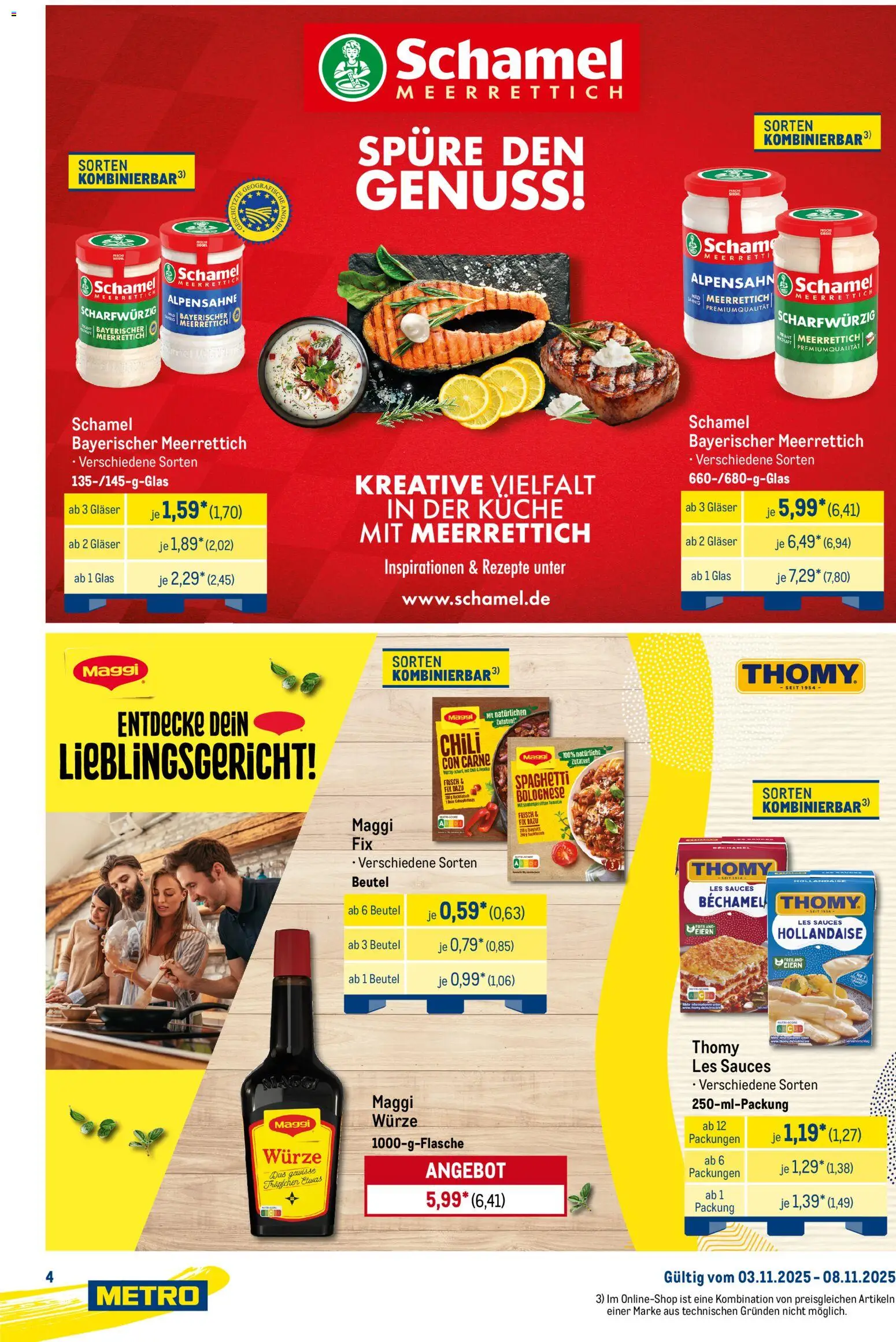 Metro Starke Marken – gültig ab 03.11.2025 | Seite: 4 | Produkte: Thomy les sauces, Maggi, Küche, Paprika
