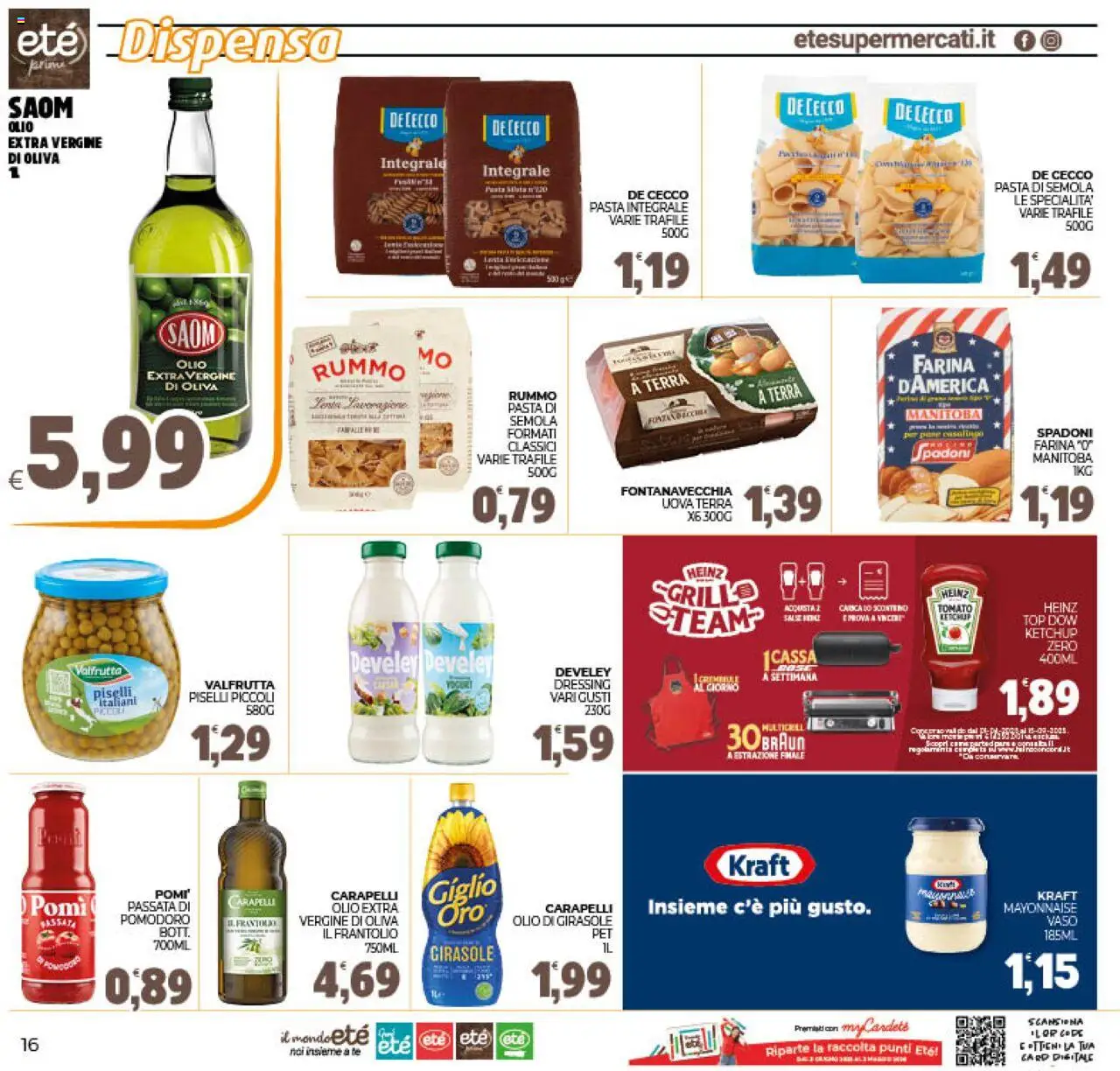 Volantino Eté del 25.07.2025 | Pagina: 16 | Prodotti: Olio, Top, Farina, Vaso